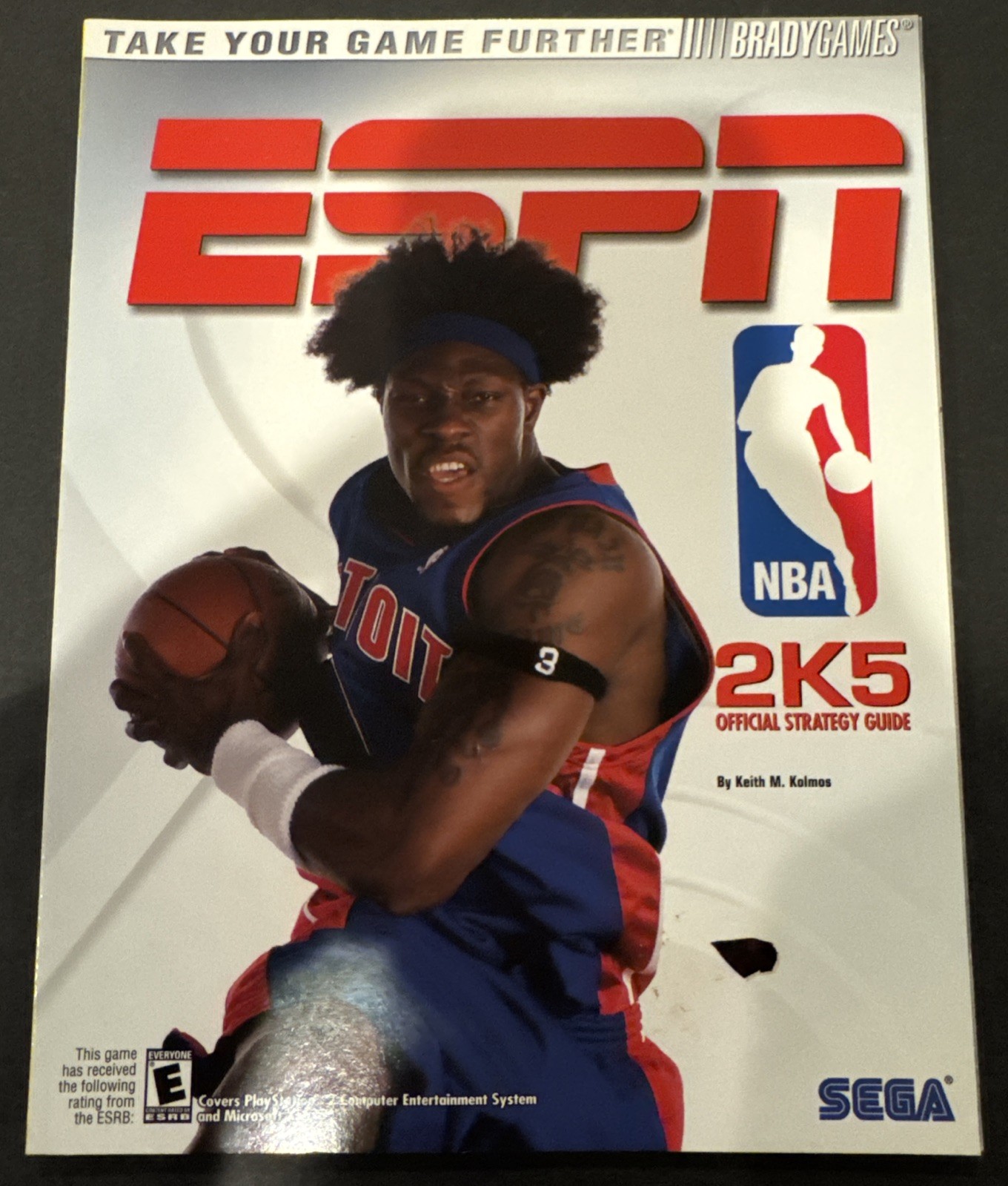 ESPN NBA 2K5 Official Bradygames Strategy Guide Ben Wallace Detroit Pistons ESPN