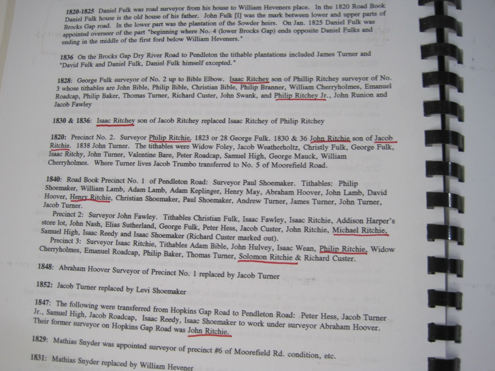 Brocks Gap Miscellaneous Research by Lewis Yankey, Lonzo Dove, Patricia Ritchie