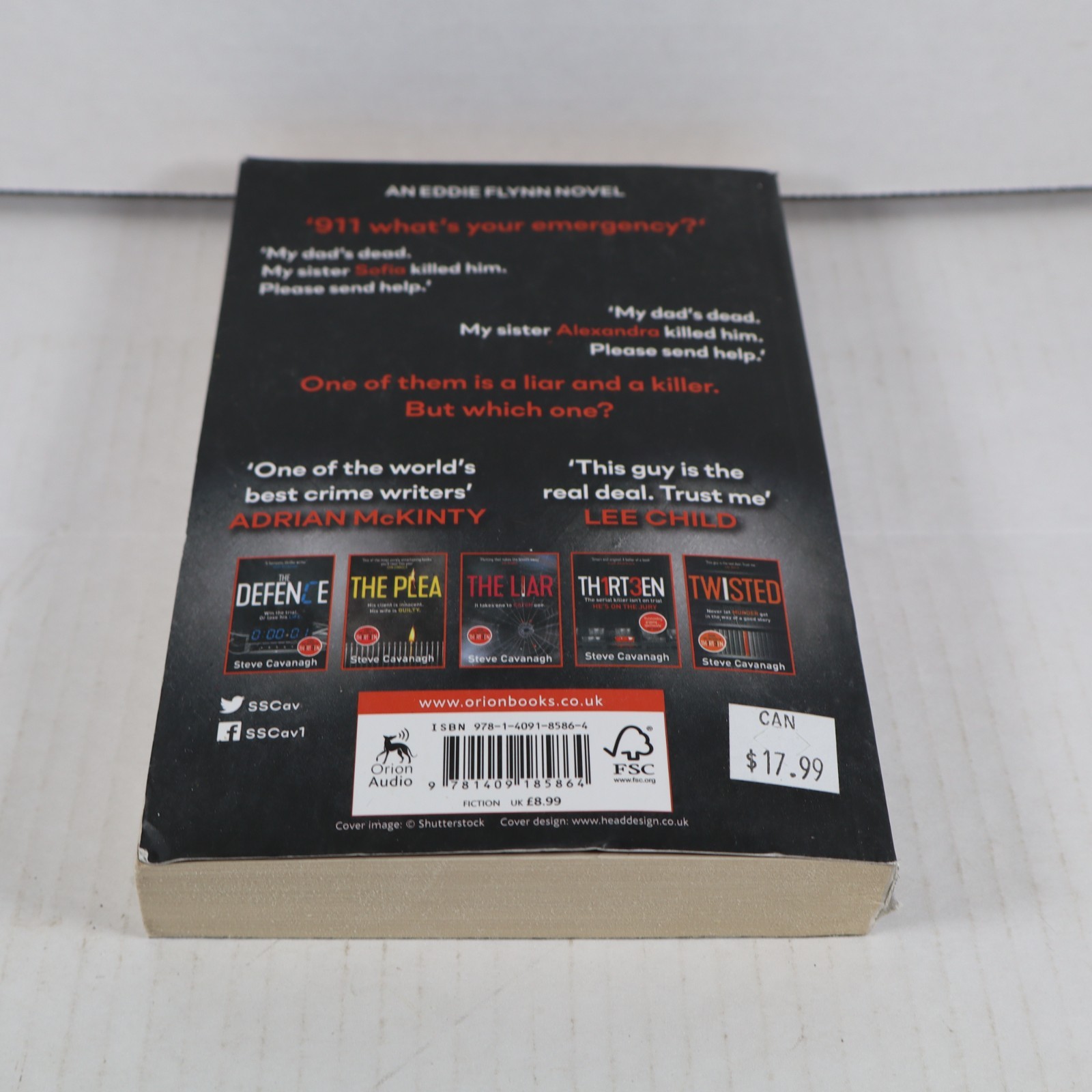Fifty-Fifty – paperback Steve Cavanagh