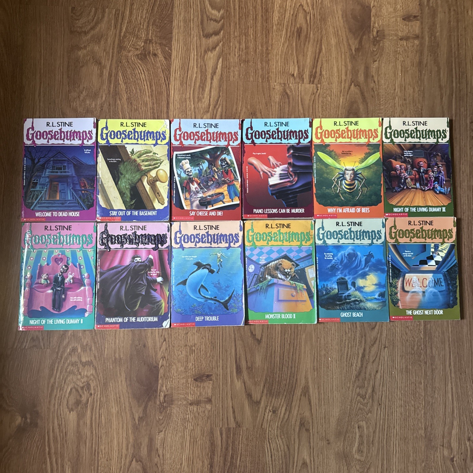 Lot of 12 Goosebumps R.L. Stine Apple Fiction Scholastic PB 1ST Printing