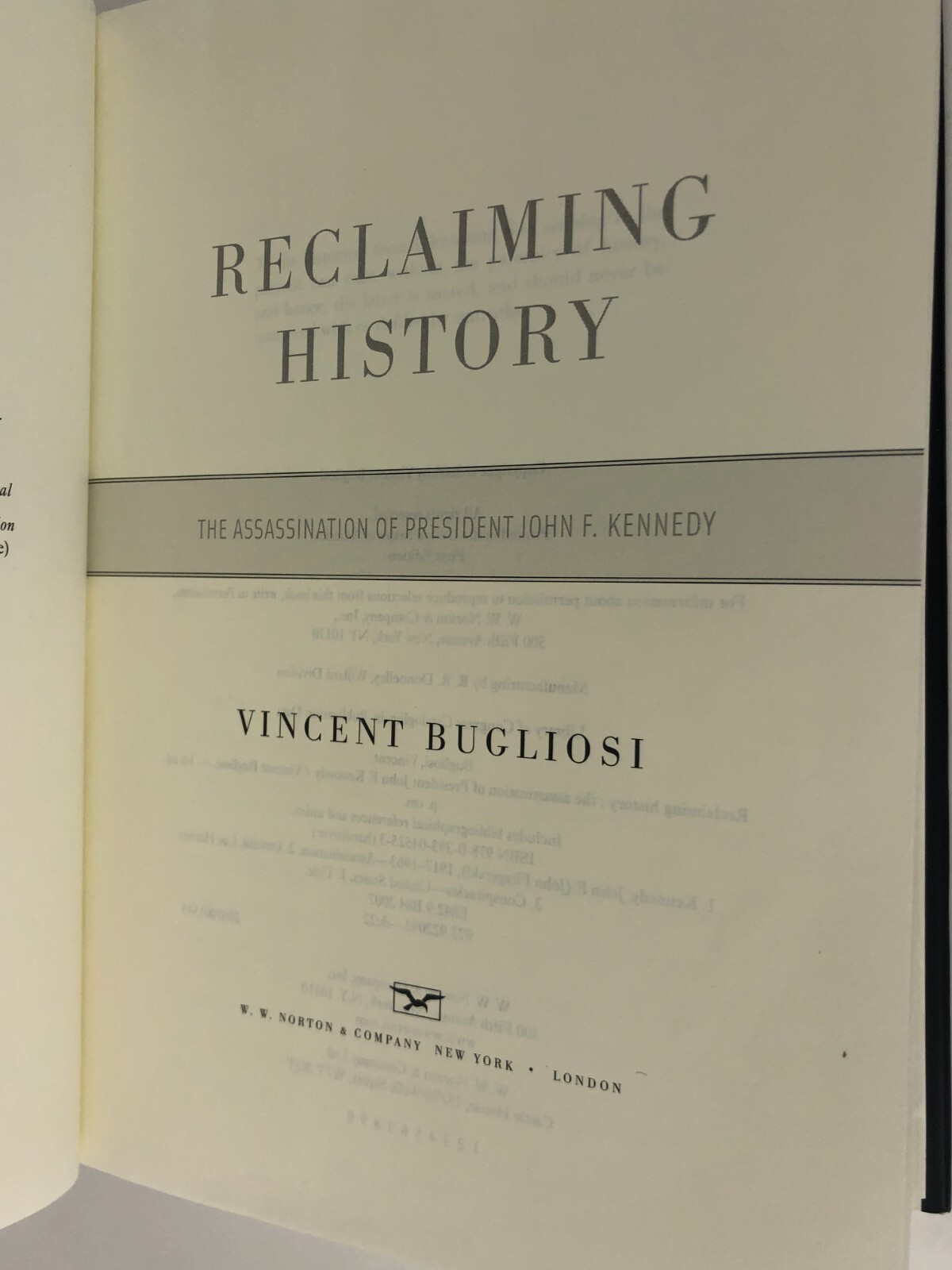 Reclaiming History Assassination of President John F Kennedy Bugliosi CD HCDJ VG