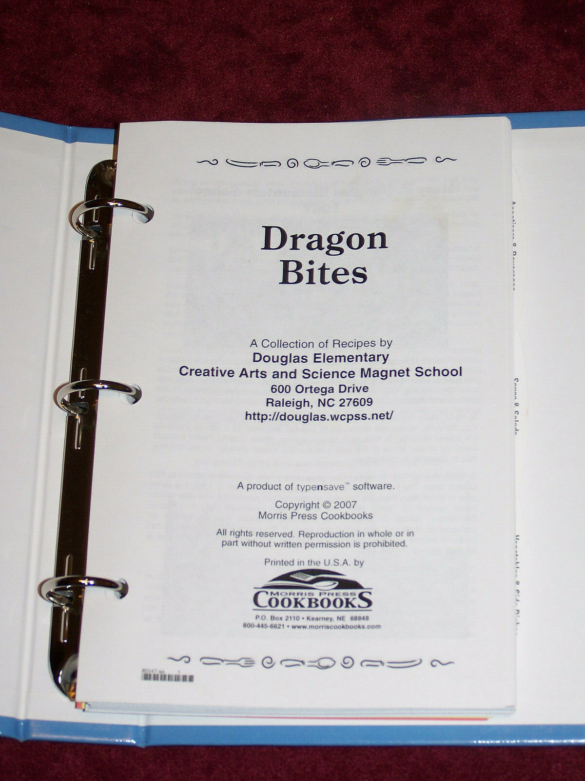 Dragon Bites Cookbook Douglas Elementary Raleigh, NC 2007