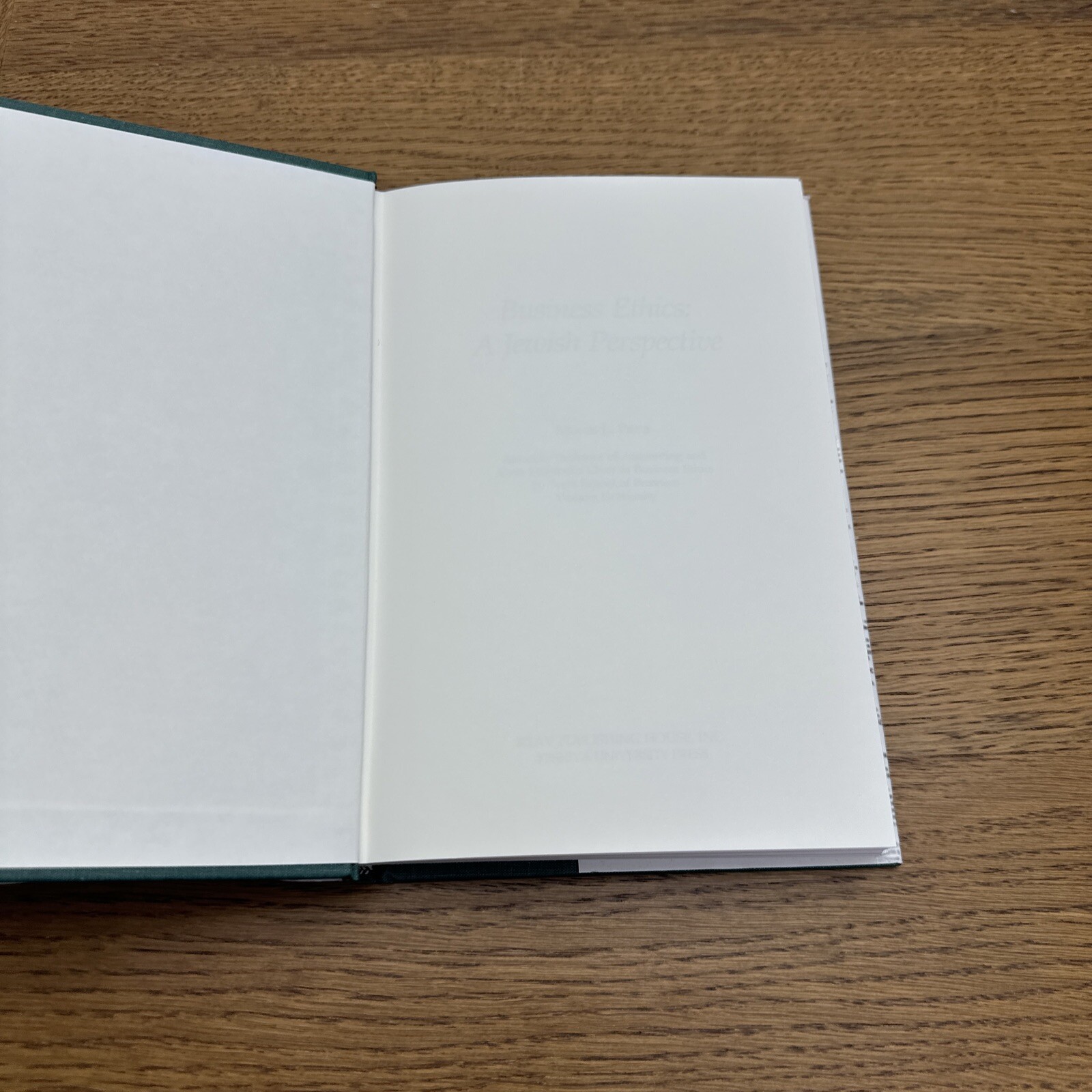 Business Ethics:A Jewish Perspective by Moses L. Pava Ktav Publishing House 1997