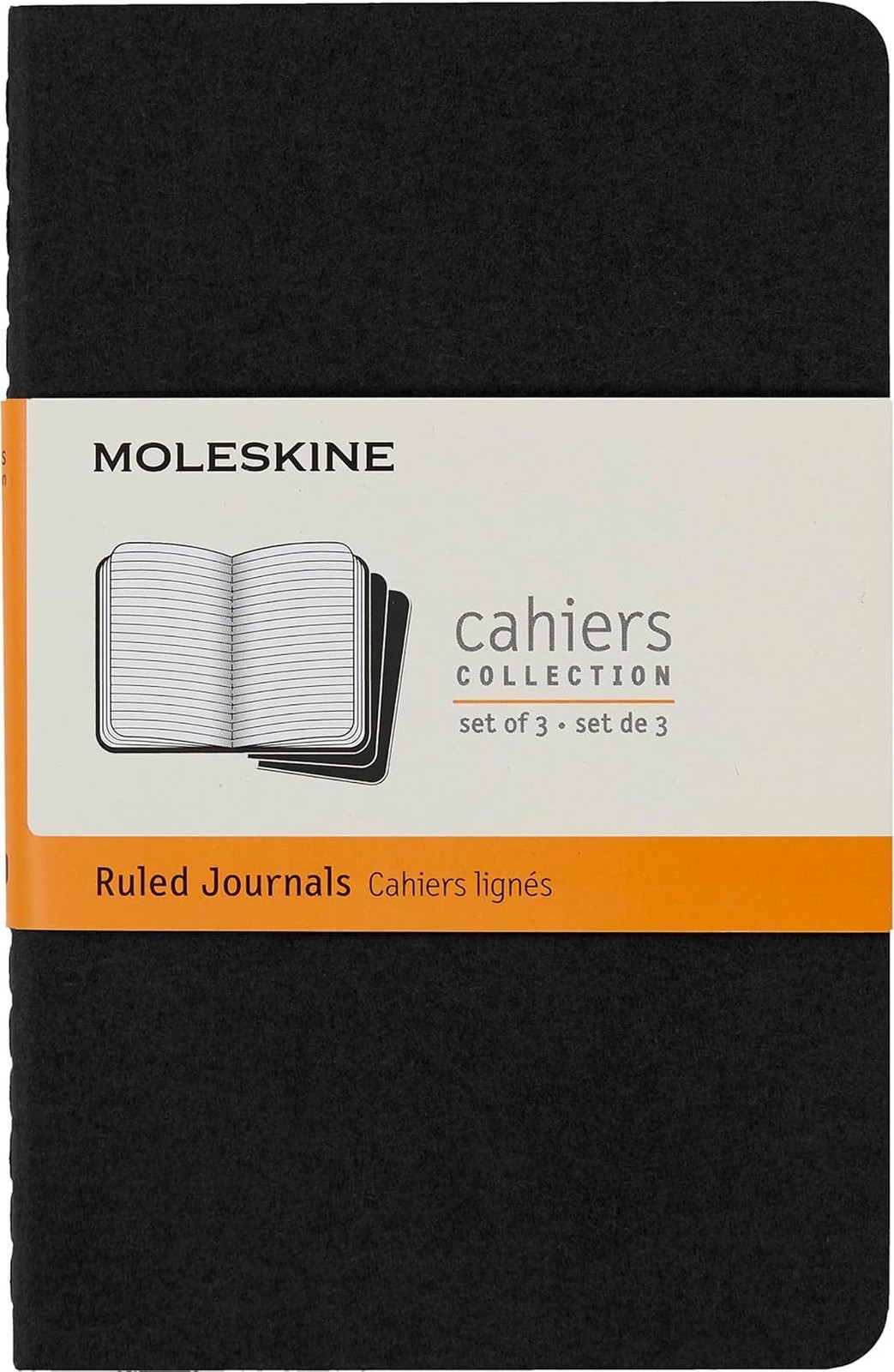 Moleskine Cahier Journal, Soft Cover, Pocket (3.5″ x 5.5″) Ruled/Lined, Black…