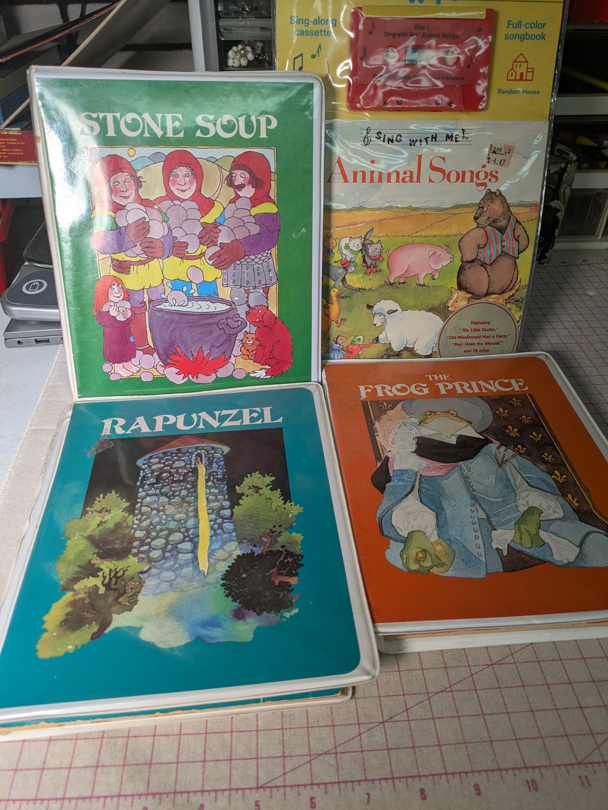 Vtg 70-80s (4) Audio Cassette Book (New) Random House Troll Rapunzel Animal Song