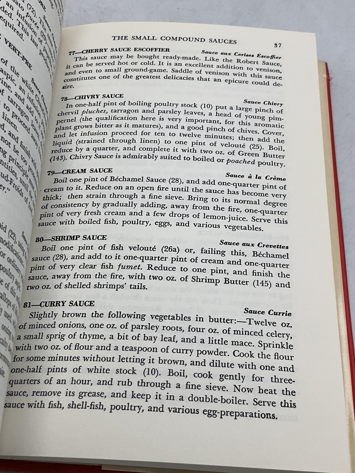 ESCOFFIER’S BASIC ELEMENTS Of FINE COOKERY Auguste Escoffier Red Hardcover