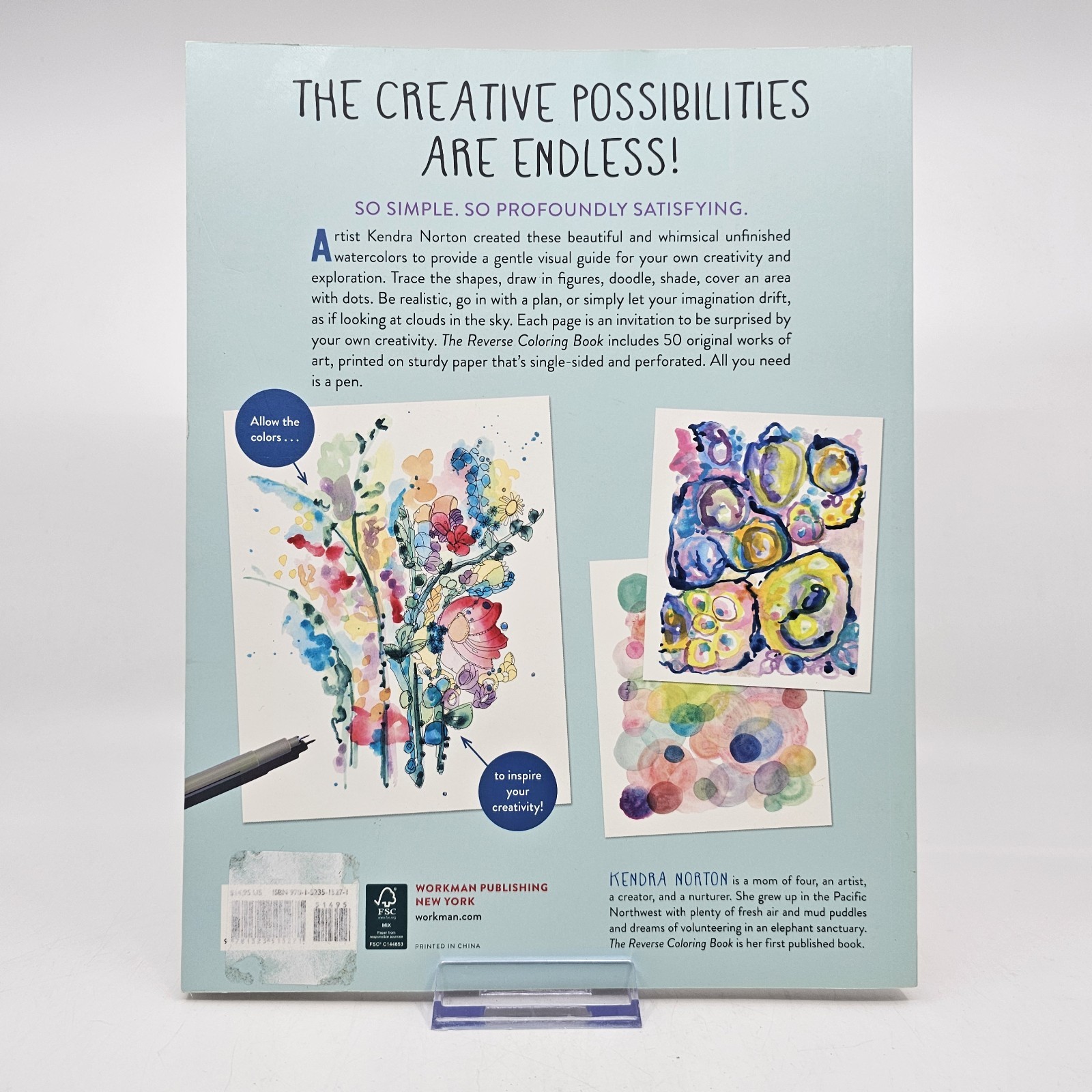 The Reverse Coloring Book by Kendra Norton Paperback You Draw The Lines 2021
