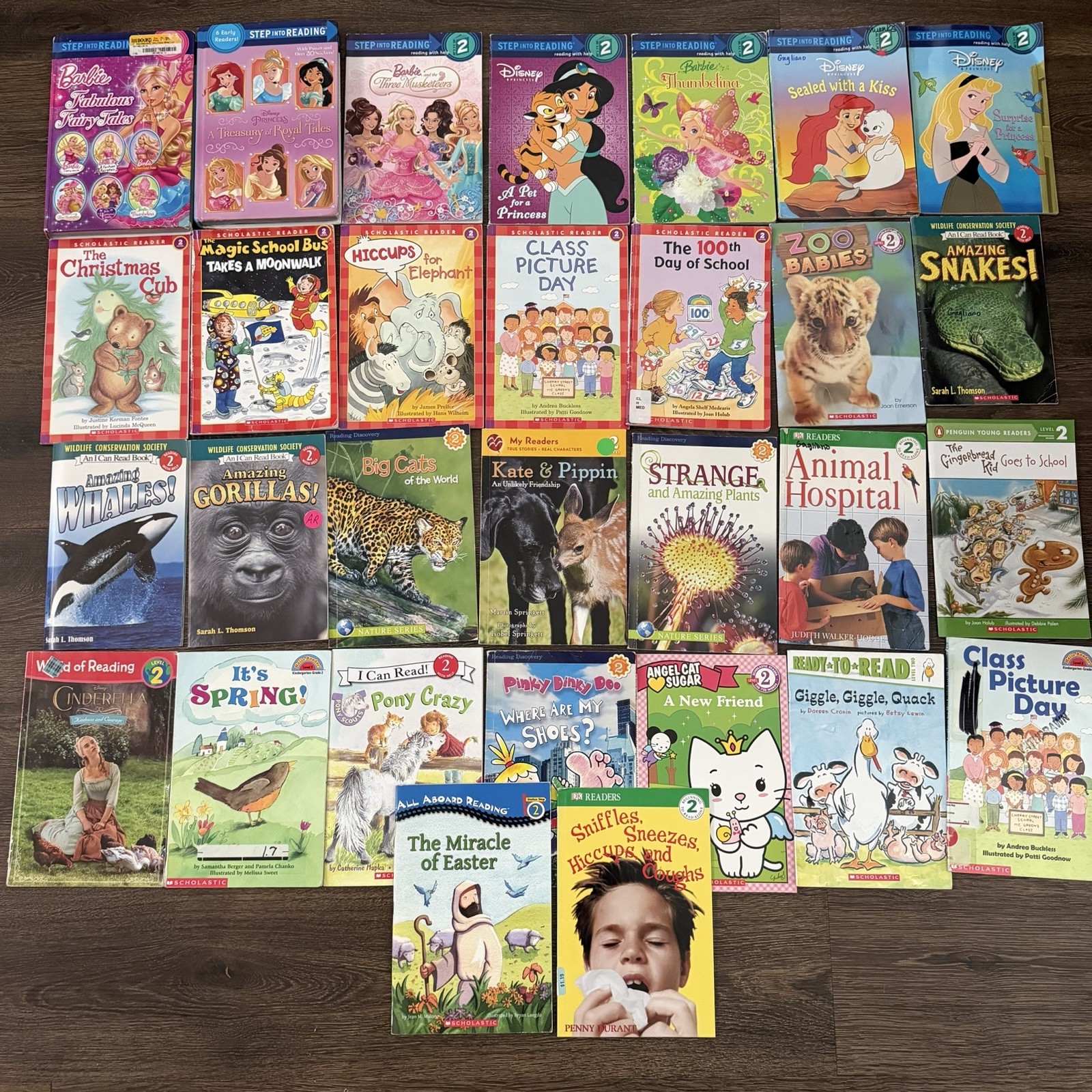 30 Level 2 Girl Readers Lot Disney Barbie I Can Read Step Into Reading Books