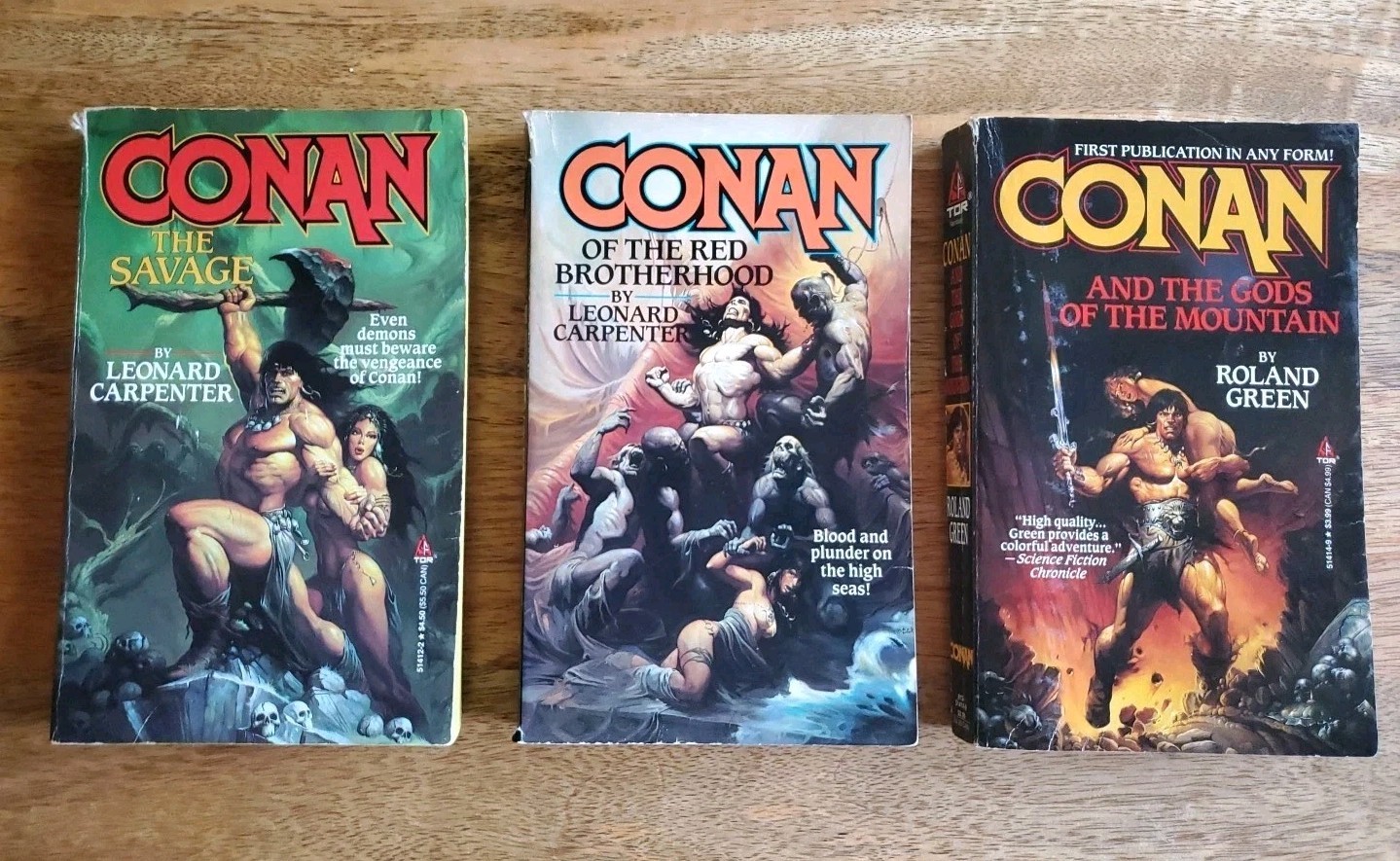 Conan Tor PB Lot 3 The Savage, Red Brotherhood, Gods of The Mountain – 1st Print