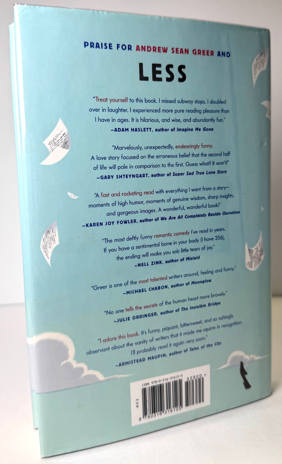 Less (Pulitzer) Andrew Sean Greer 2017 HCDJ 1st editon 1st printing in Mylar, VG