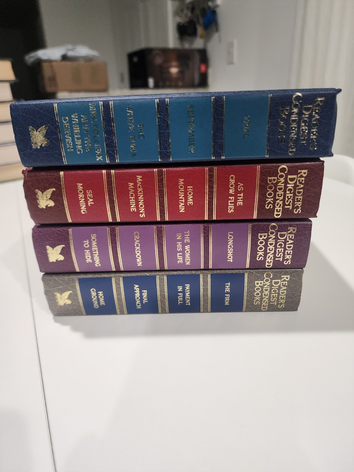 Gold & Silver Gilded Reader’s Digest Condensed Books Hardcover Lot of 4 1991