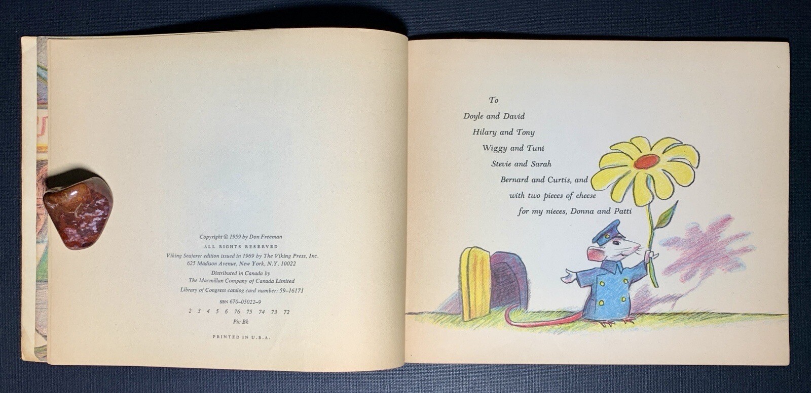 1960s VINTAGE Paperback 1st Edition Children’s Book DON FREEMAN mouse ART illus
