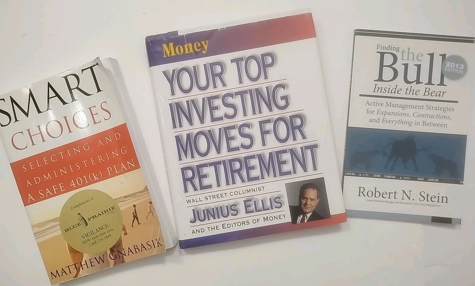 Investing, 401K Retirement Book Lot Junius Ellis,Matthew Gnabasik, Robert Stein
