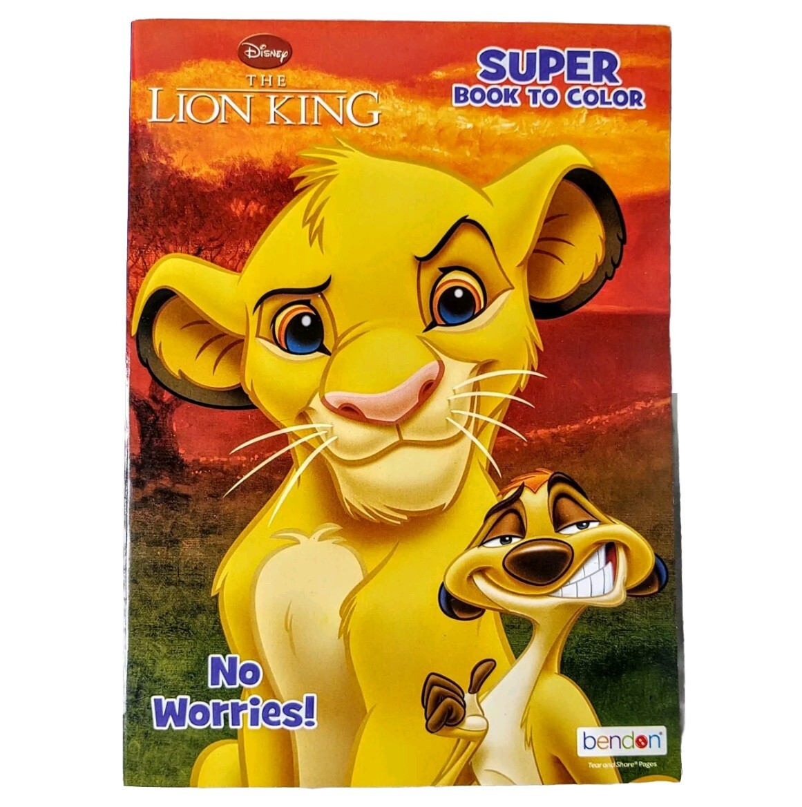 Disney The Lion King Kids Coloring Book Simba Timon Pumba Animal Bendon
