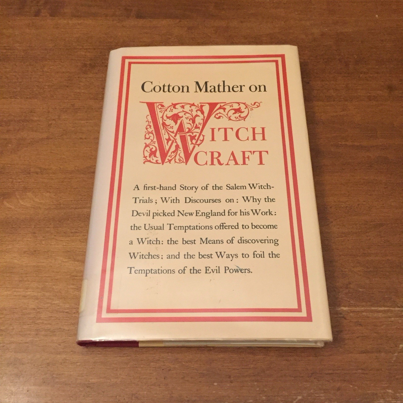 *Cotton Mather on Witchcraft* 1991 Dorset Press HBDJ Hardcover Ex-Library