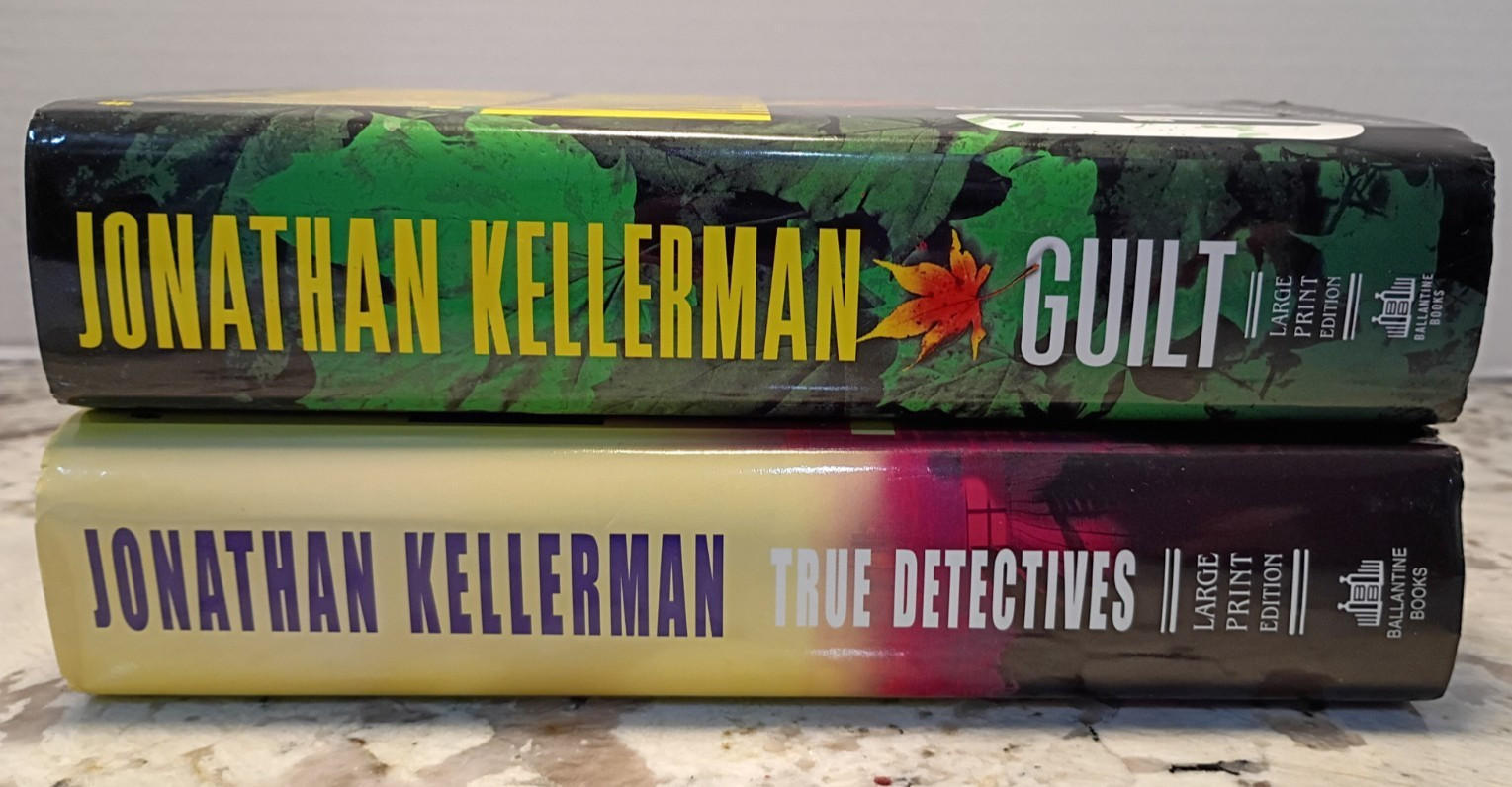 Jonathan Kellerman HCDJ Book Lot 2 True Detectives & Guilt EUC