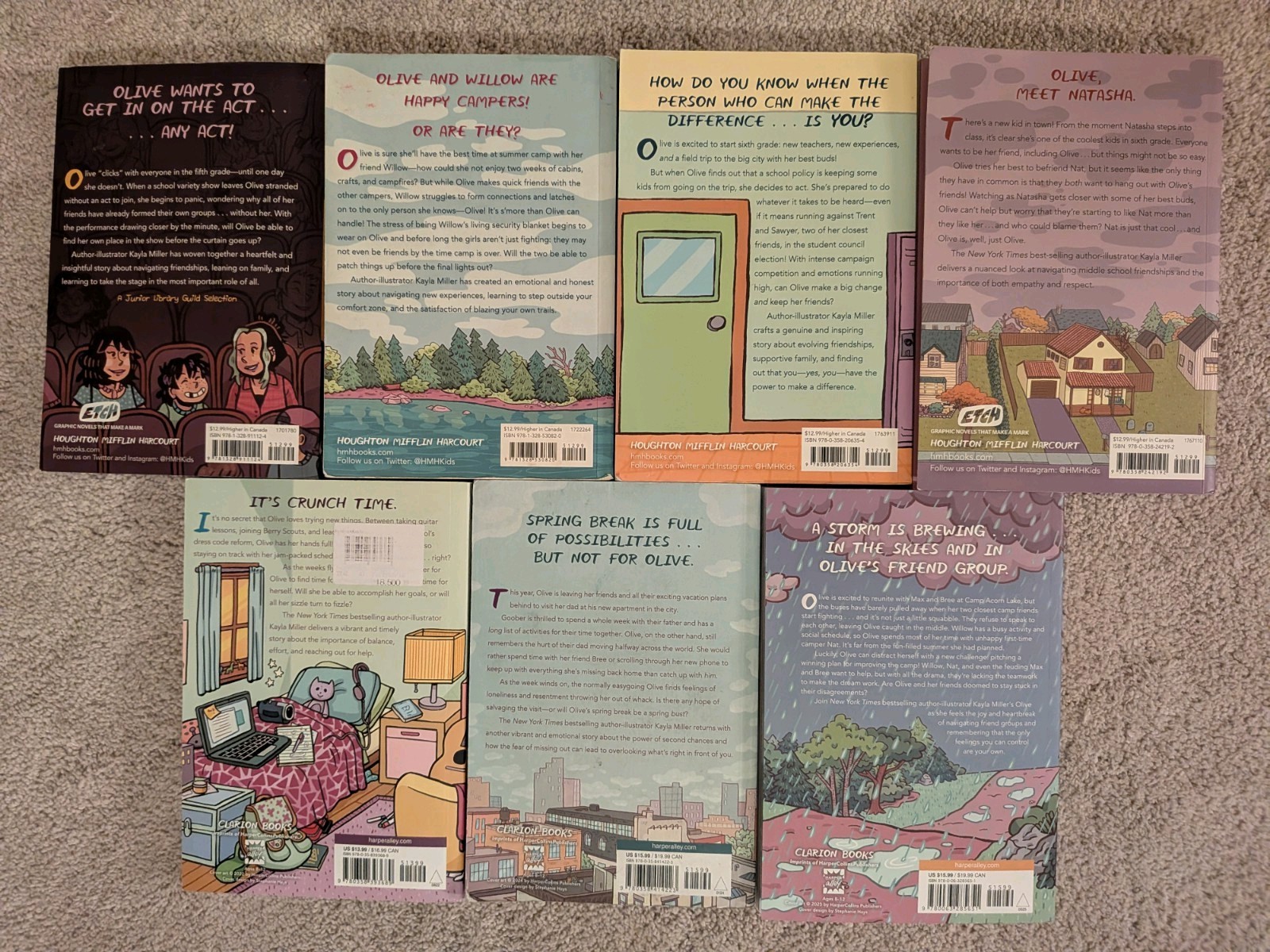 Kayla Miller CLICK Series COMPLETE 7 Graphic Novels Books