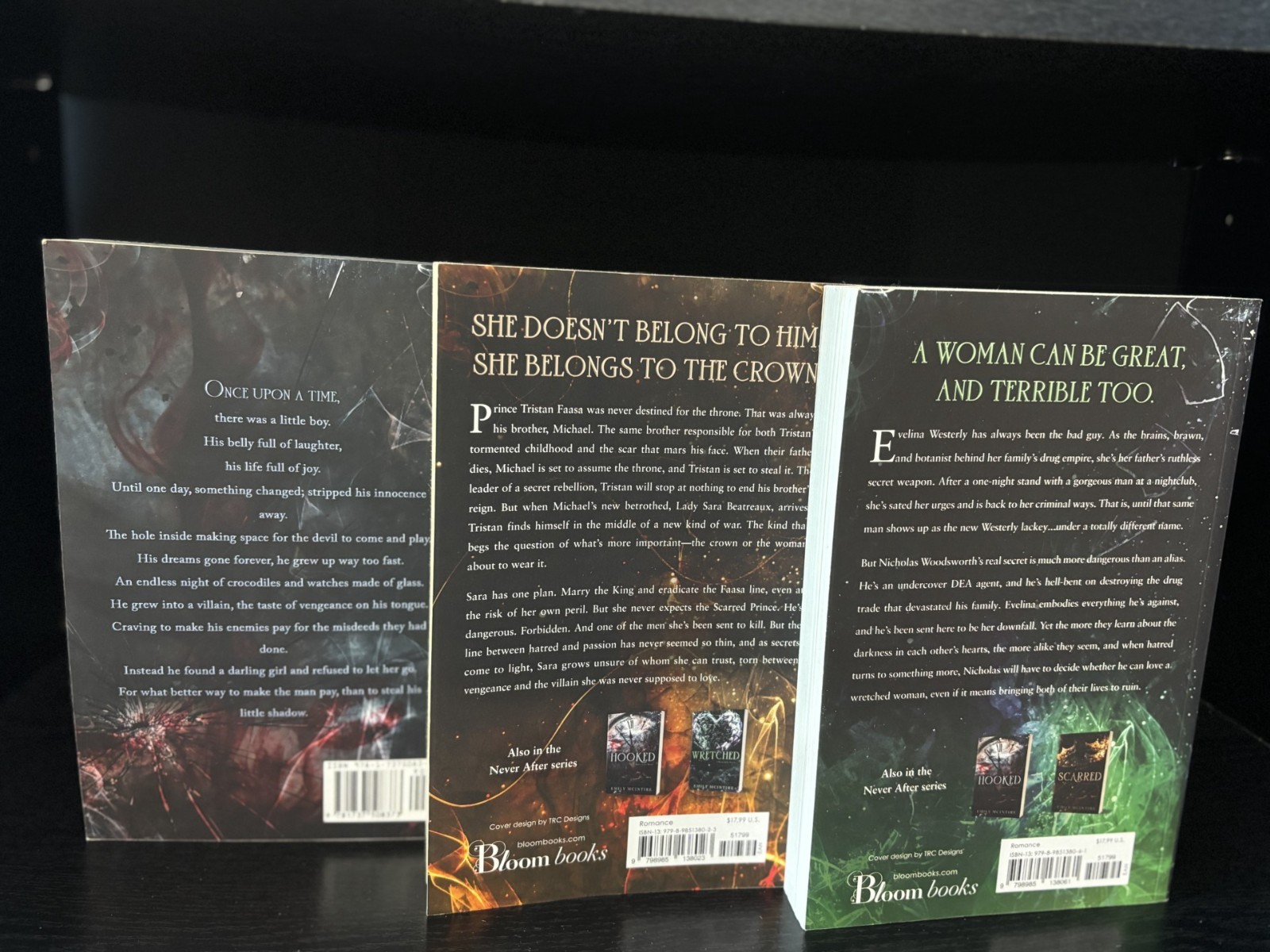 A Never After Series by Emily McIntire (Hooked, Scarred, Wretched)