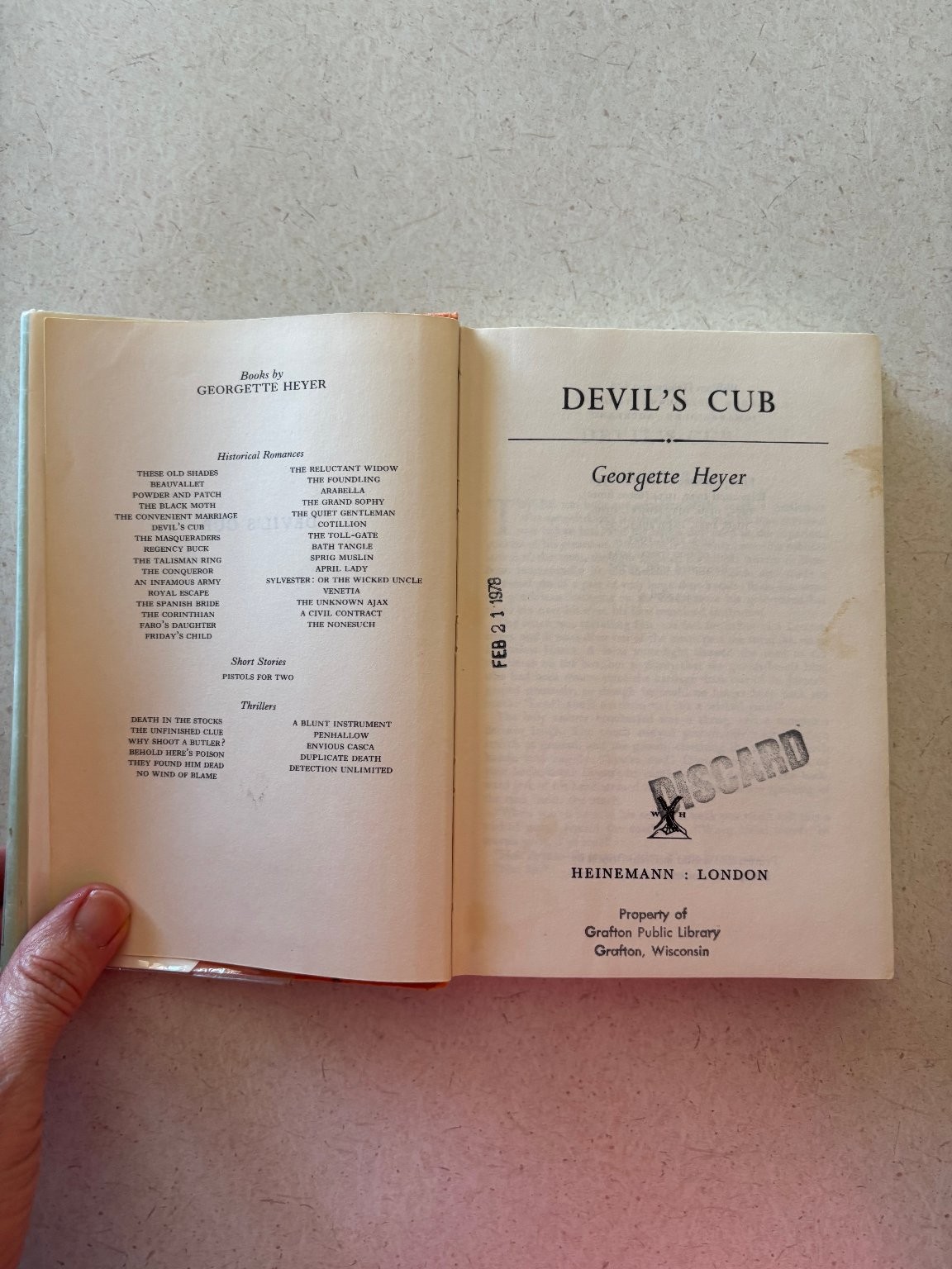 Devil’s Cub Georgette Heyer 1970 Reset Edition Historical Romance Heinemann