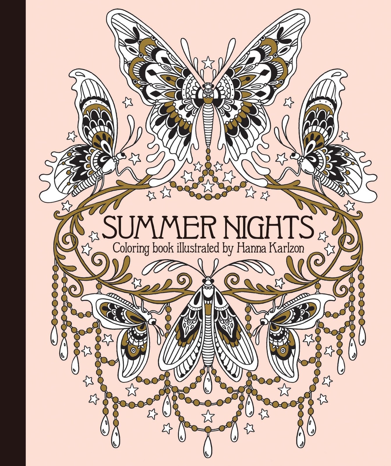 Summer Nights Coloring Book: Hardcover adult coloring book featuring thick, …