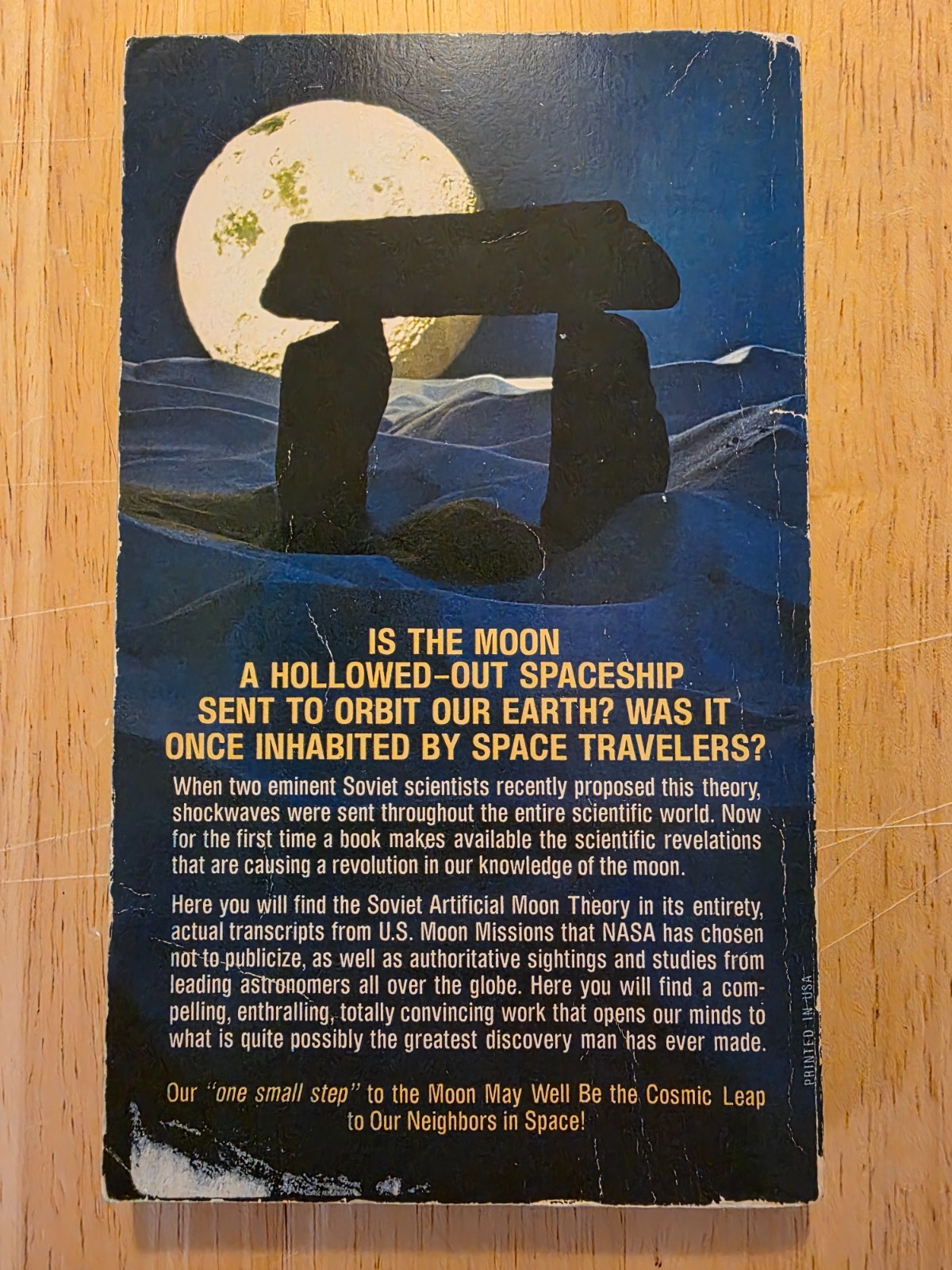 Our Mysterious Spaceship Moon by Don Wilson | Dell PB 1975 UFO Moon Conspiracy
