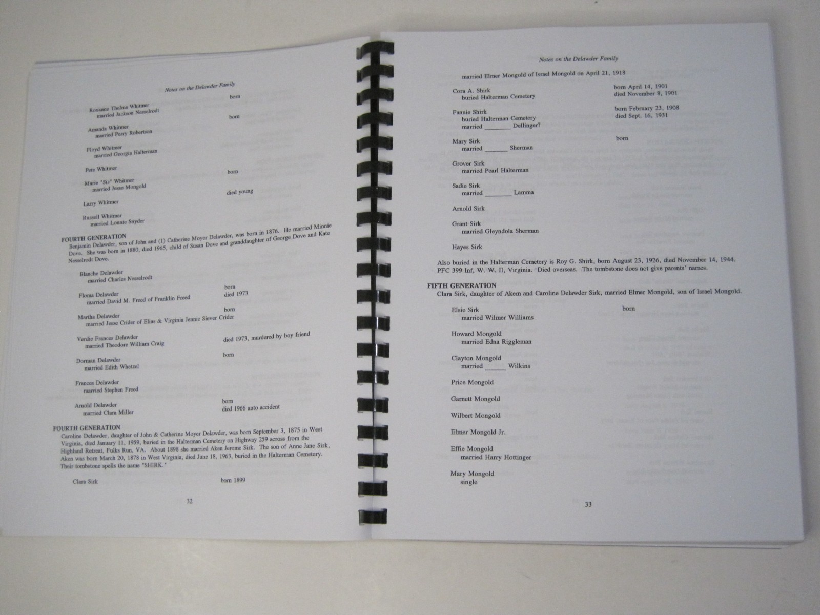 Brocks Gap Miscellaneous Research by Lewis Yankey, Lonzo Dove, Patricia Ritchie