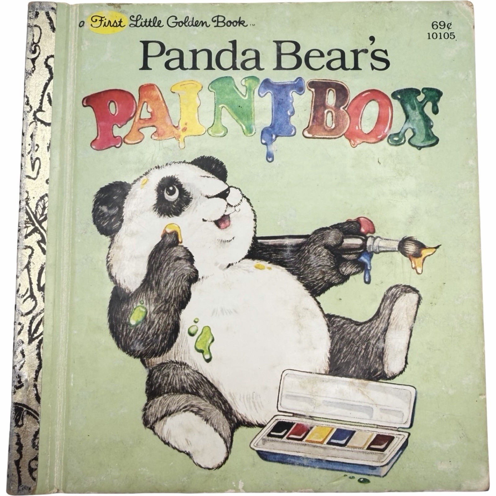 1981 Panda Bear’s Paintbox First Little Golden Book 1st Edition A Santoro HC