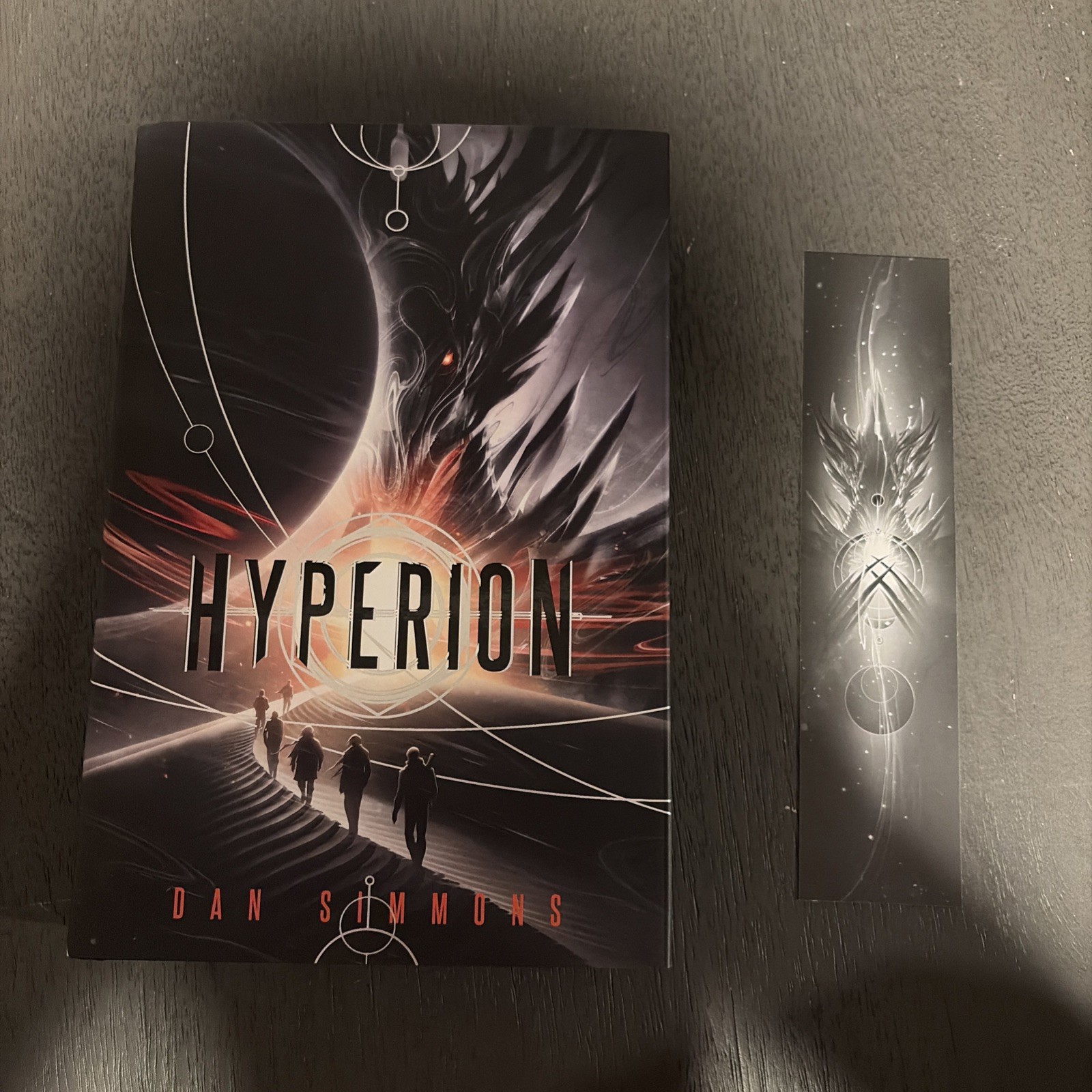 Hyperion Dan Simmons The Broken Binding 1st Print & Bookmark