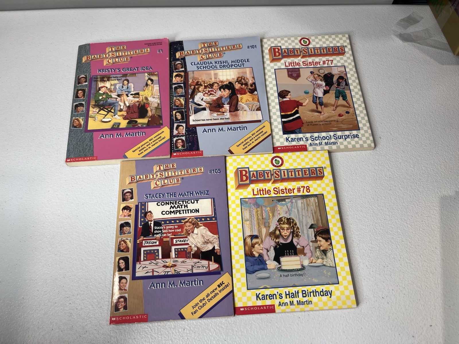 The Babysitters Club Book Lot 1996 #1, #77, #78, #101, #105