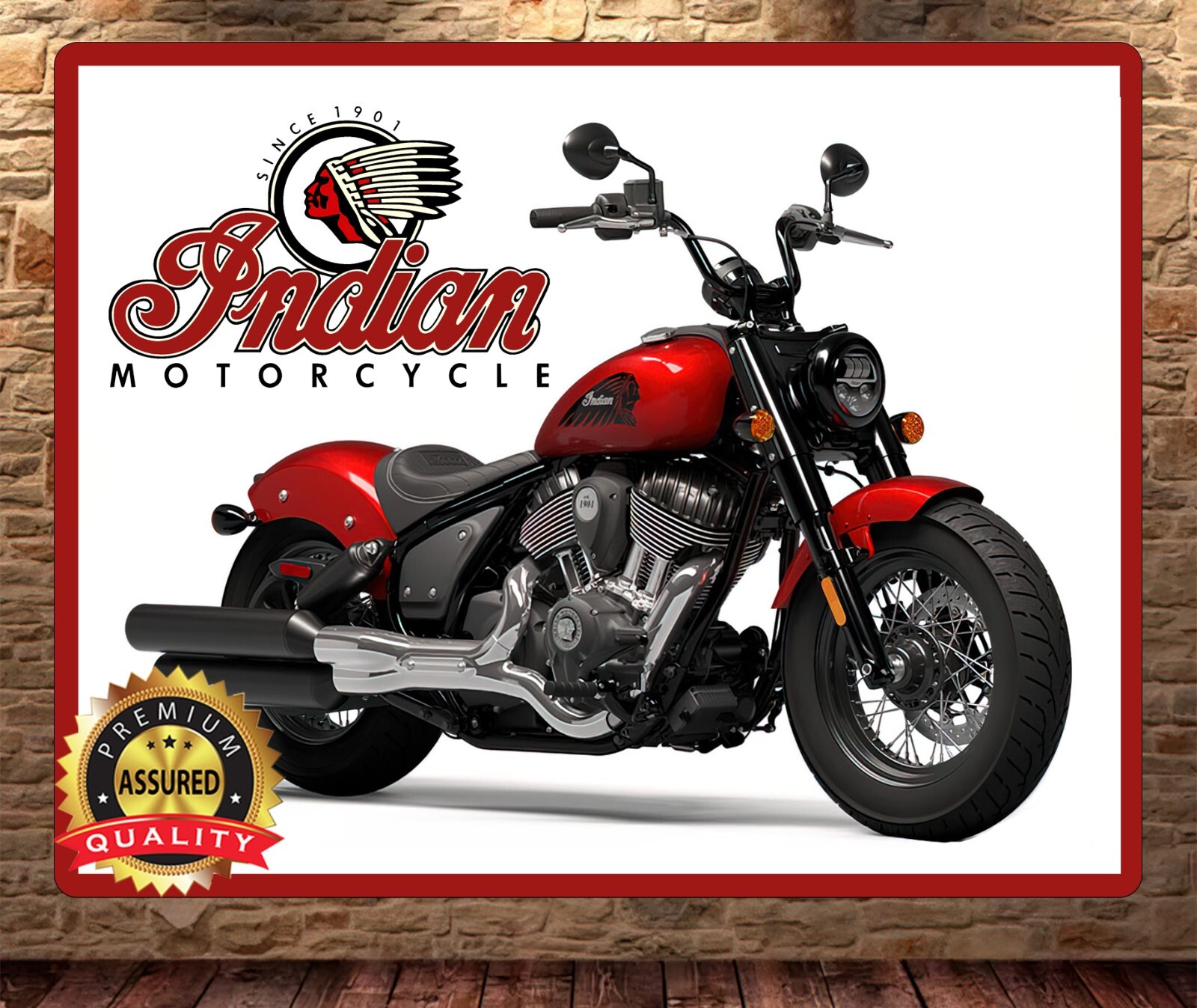 Indian Motorcycles – 2023 – Chief Bobber – Metal Sign 11 x 14