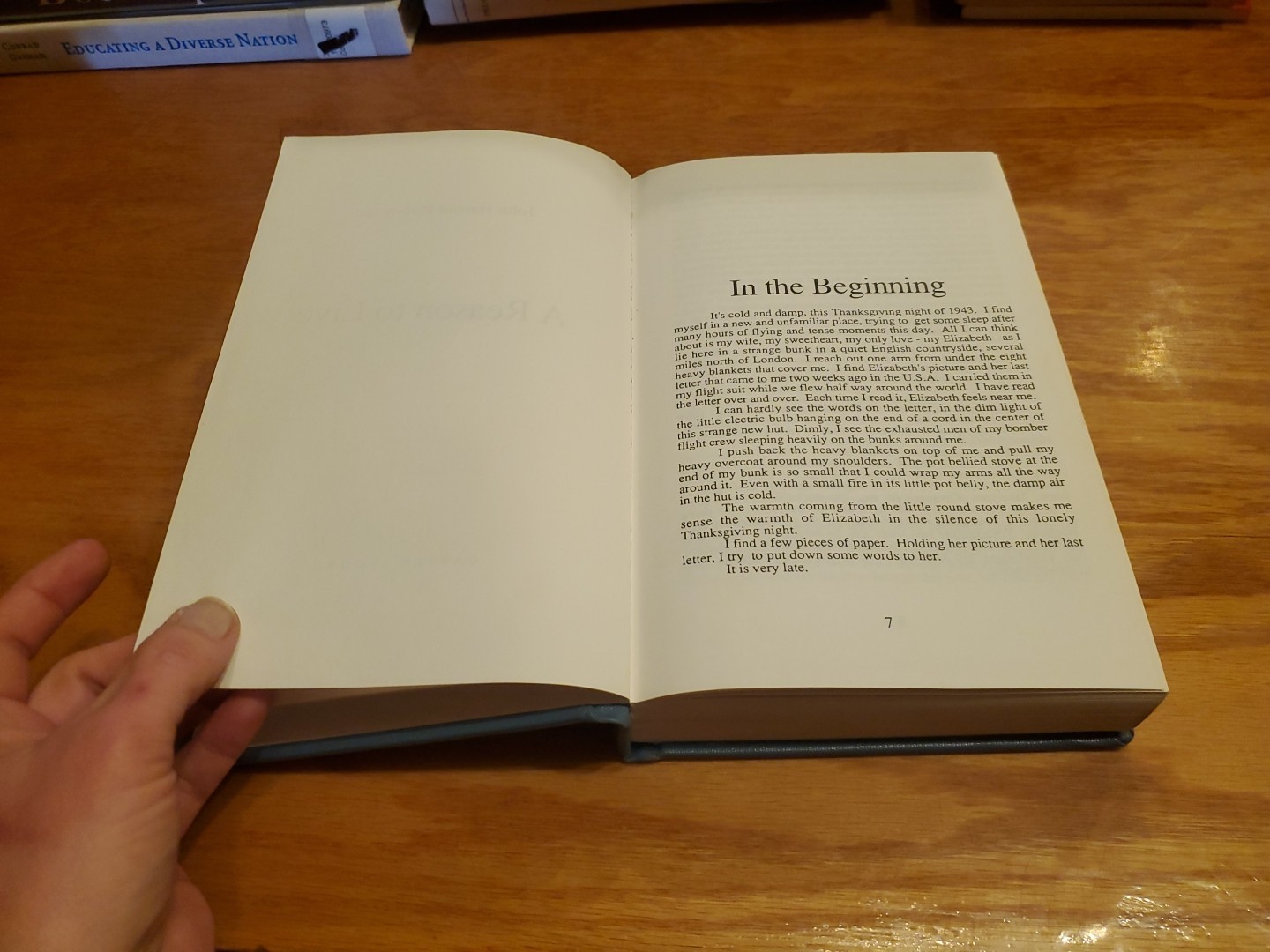 A Reason to Live by John Harold Robinson 1988 HC bound by library