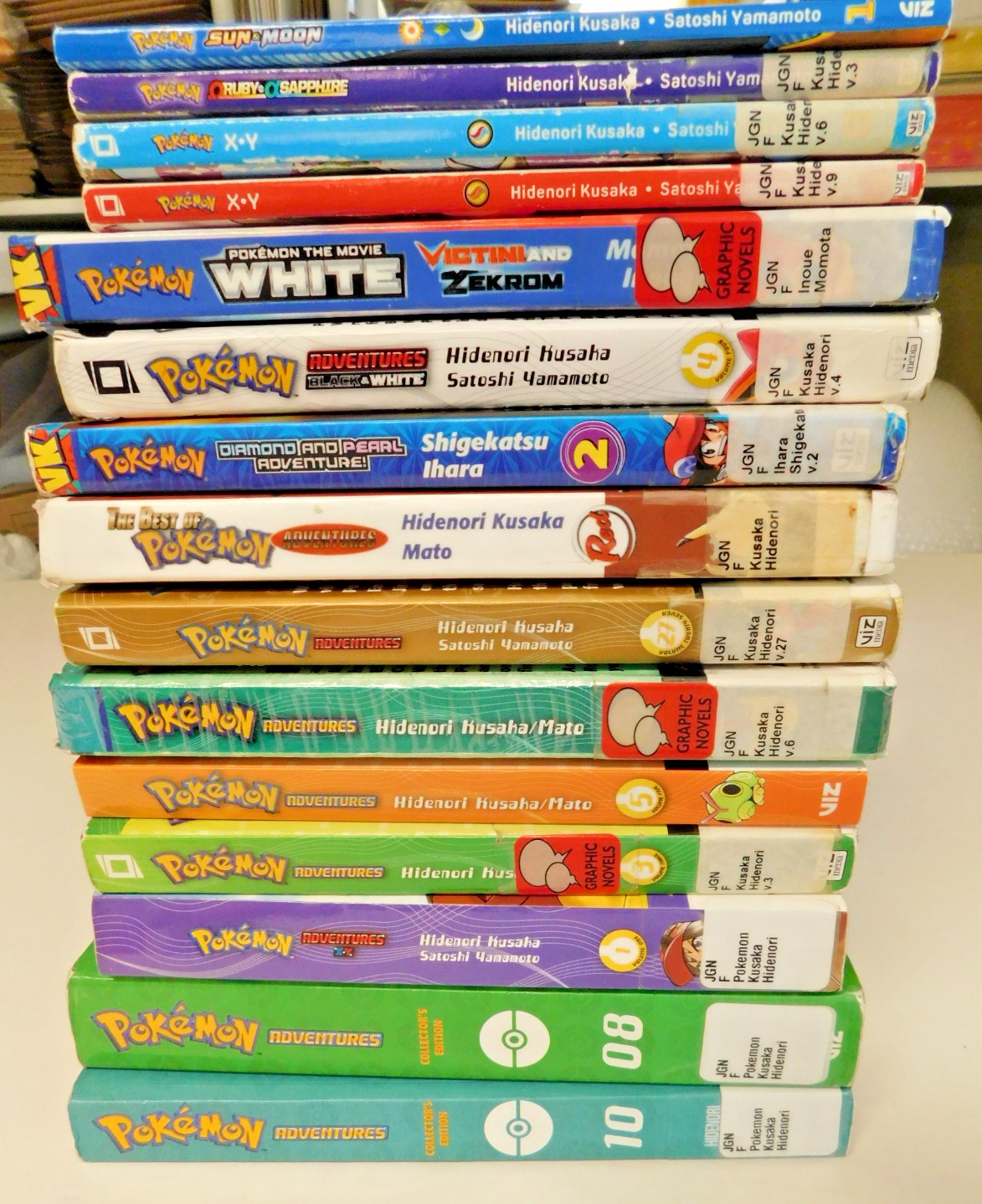 Lot Of 15 Pokemon Adventures Manga Hidenori Kusaha, Satoshi Yamamoto & More