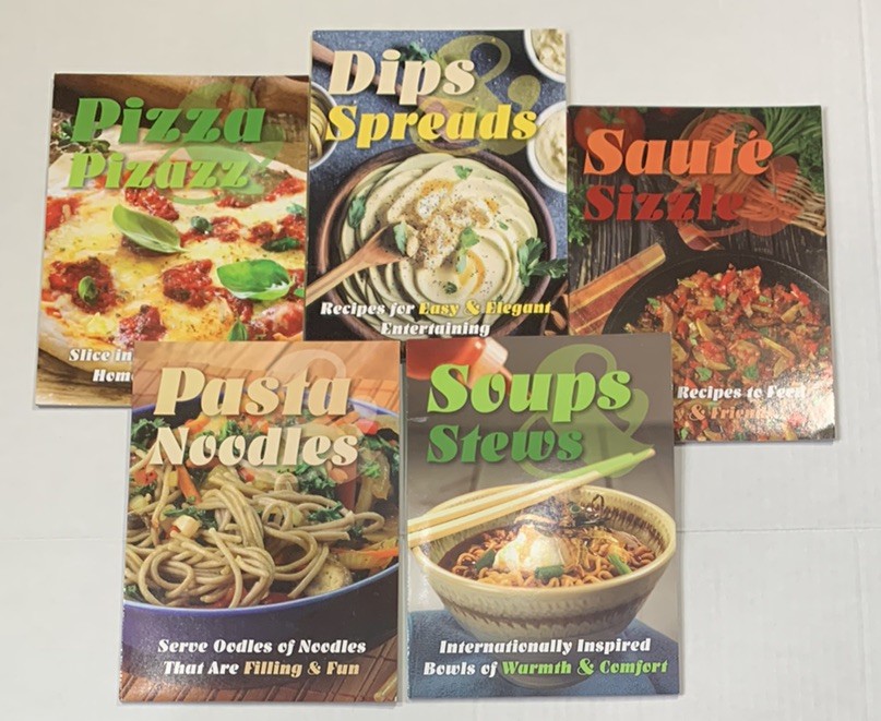 DreamTivity Cookbook Lot 5 Pizza Pasta Soups Saute Dips Kids Cooking NEW