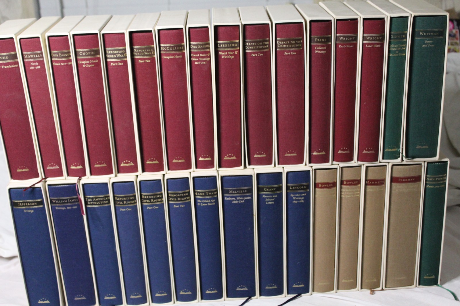 30 Volumes The Library of America Literary Classics Hardcover with Slipcases