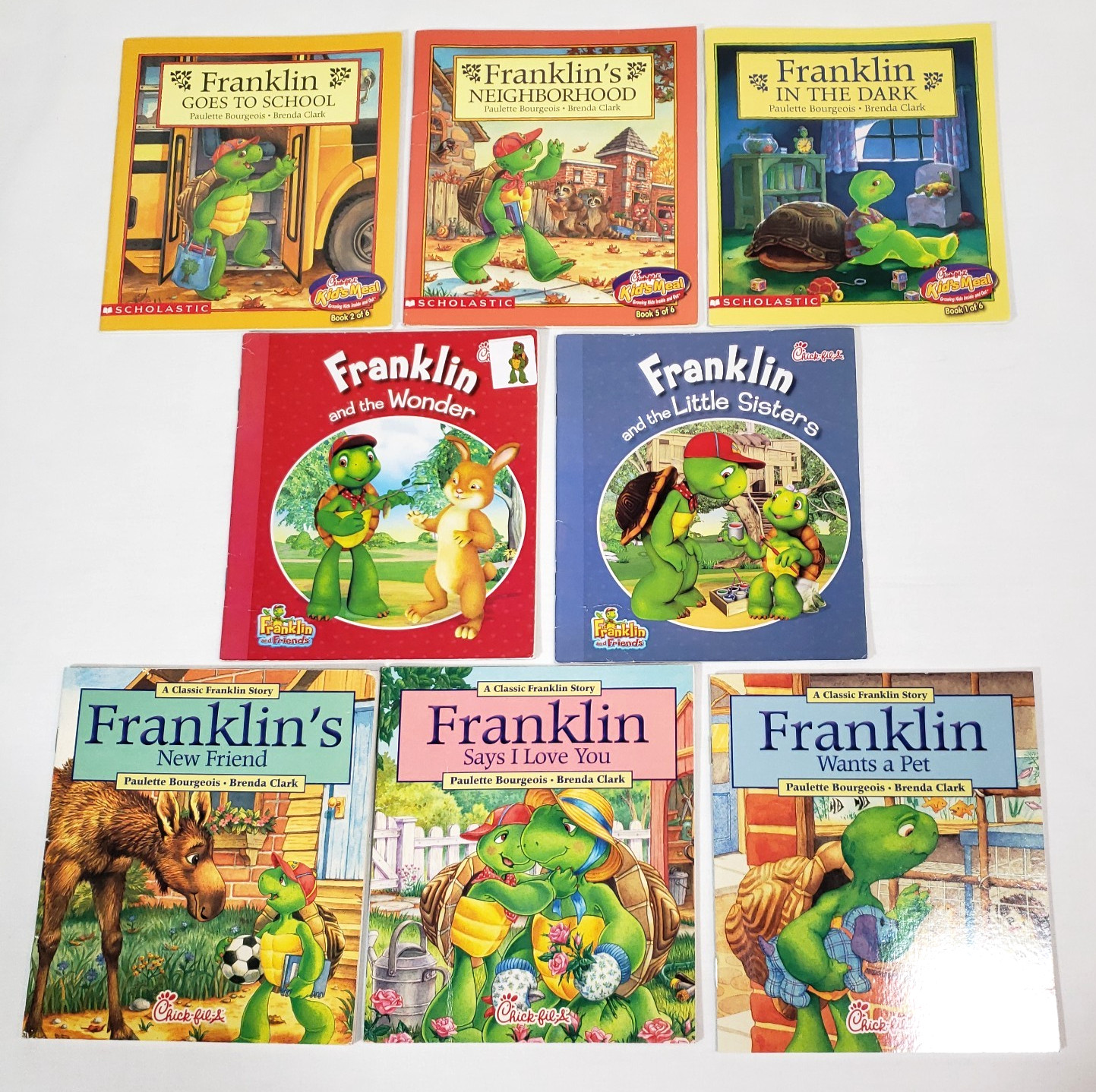Franklin Books Lot Of 8 Paulette Bourgeois Chick-Fil-A Small Paperbacks Classics
