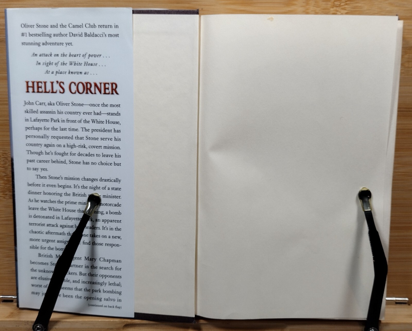 Hell’s Corner David Baldacci Hardcover Camel Club Novel 2010 9780446195522