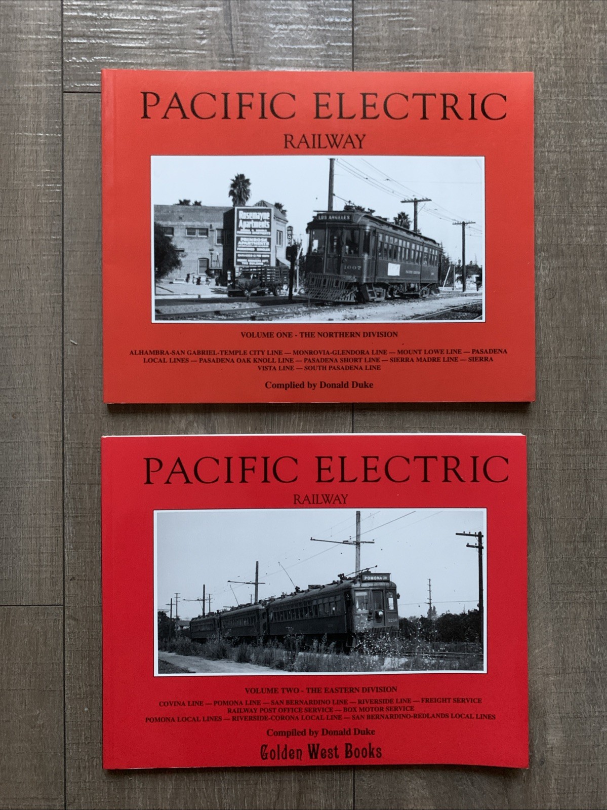 Lot of Pacific Electric Railway Vol 1 & 2 Northern Eastern Division Golden West