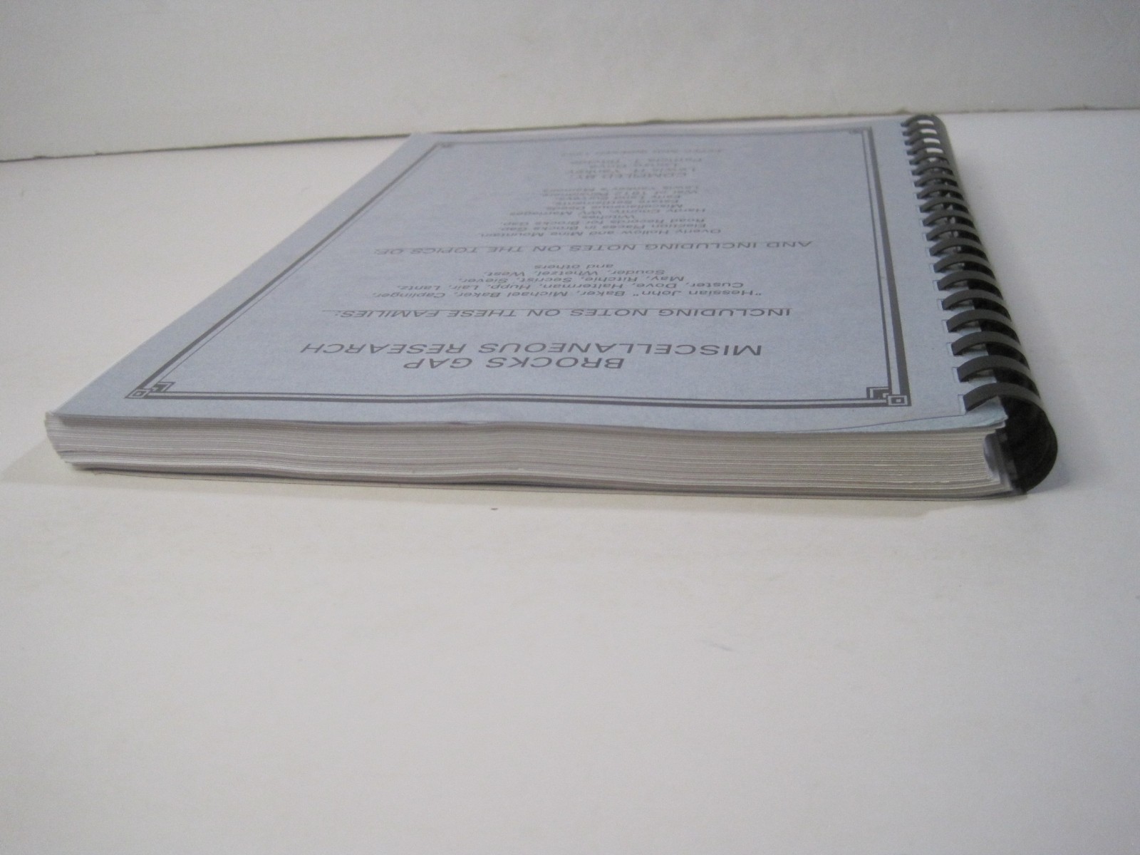 Brocks Gap Miscellaneous Research by Lewis Yankey, Lonzo Dove, Patricia Ritchie