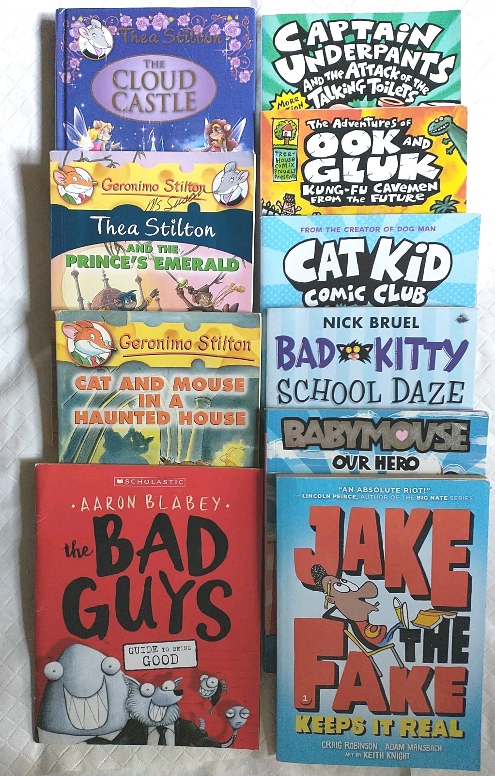 Lot of 10 Children Graphic Novels Theo Geronimo Stilton Bad Kitty Baby Mouse +++