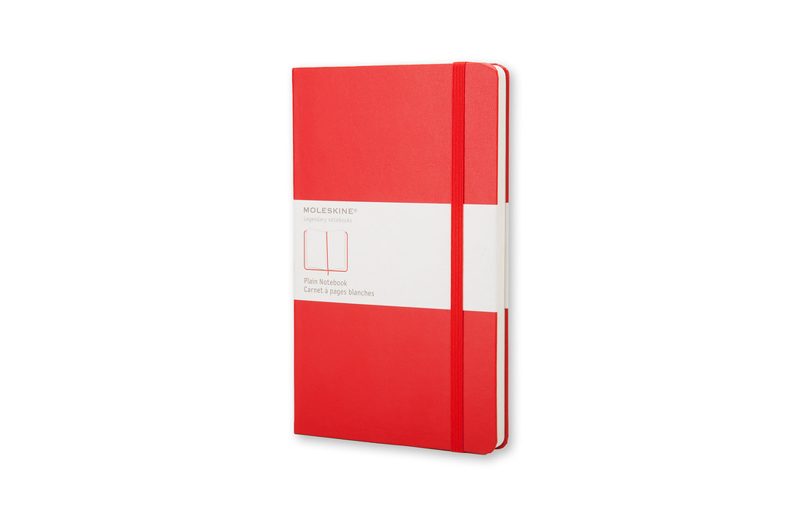Plain Neutral Large Red Hard Cover Notebook