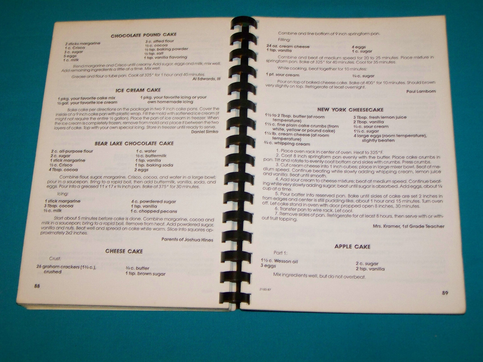 C.E. Curtis Elementary School Cookbook Chester VA 1987 Virginia