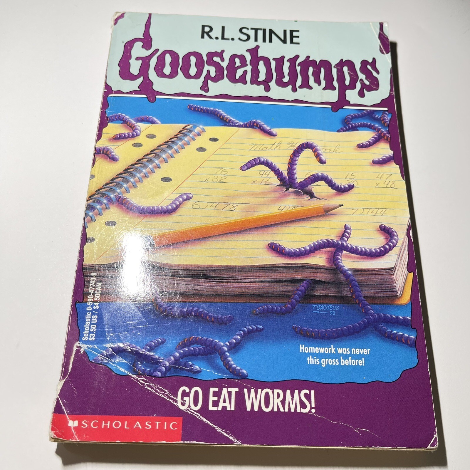 Goosebumps #21 Go Eat Worms! R. L. Stine Paperback Book 1994 First Printing 5th