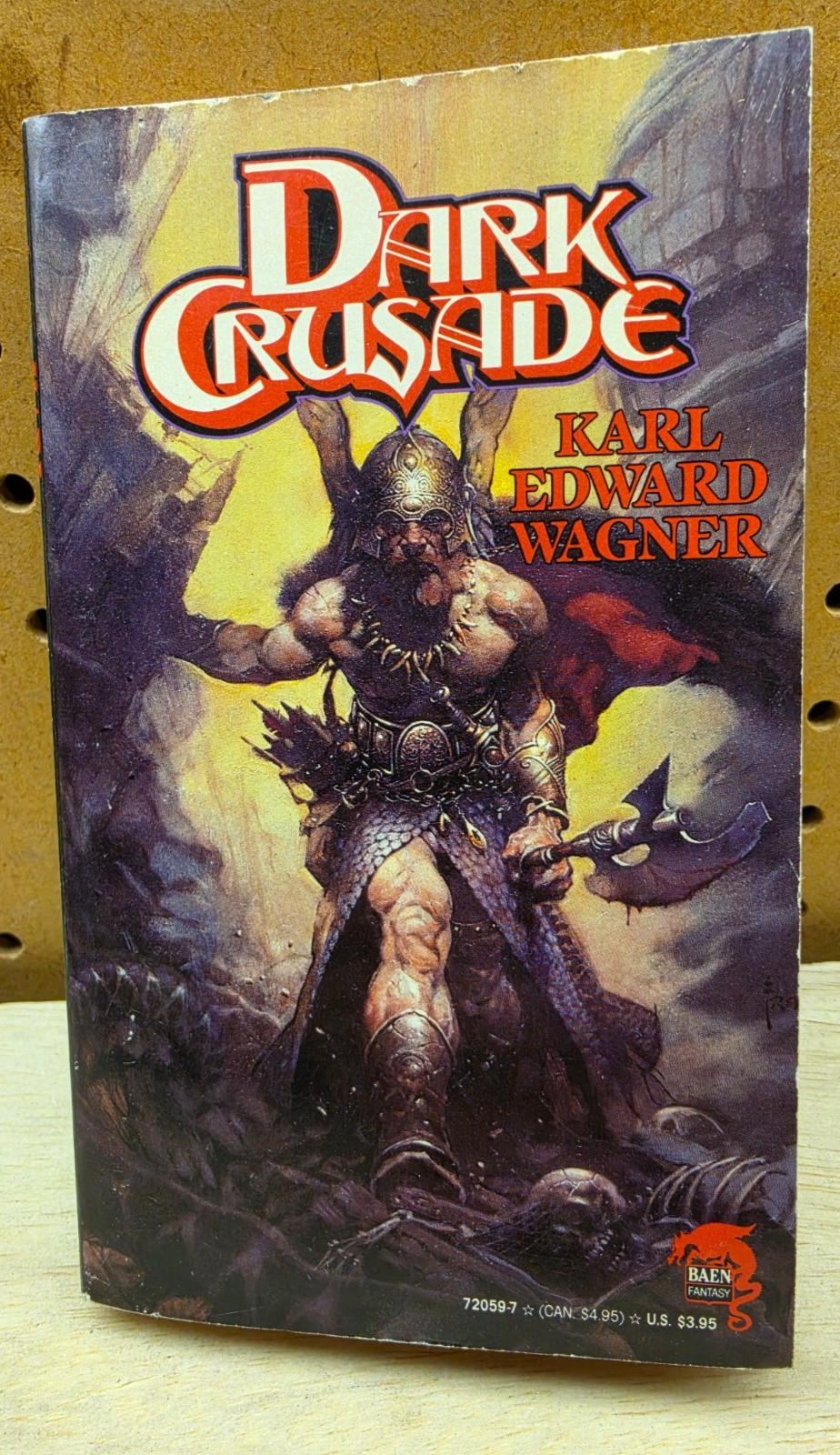 Dark Crusade Karl Edward Wagner Baen 1st Printing 1991 Fantasy RARE OOP Frazetta