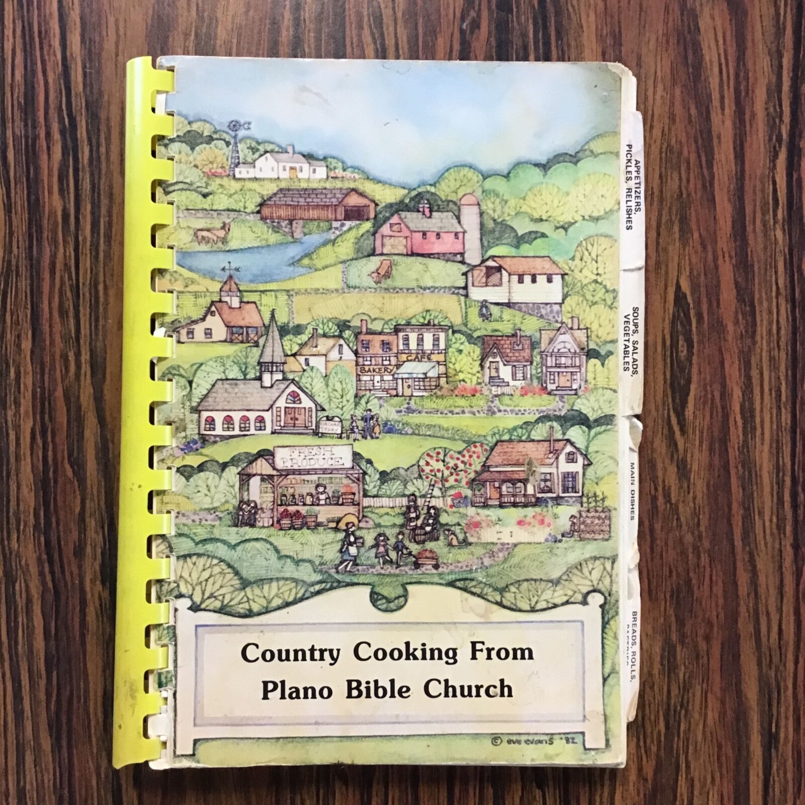Plano Illinois Bible Church 1985 Vintage Cookbook. SEE index photos