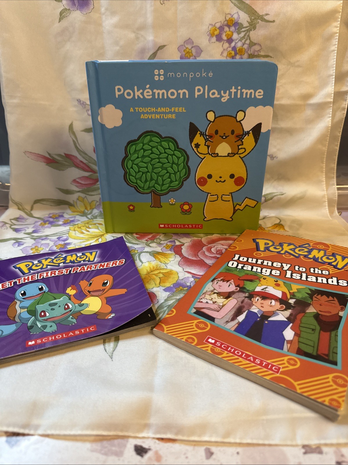 Lot Of 3 Pokemon Books, Pokemon Playtime, First Partners & Orange Islands