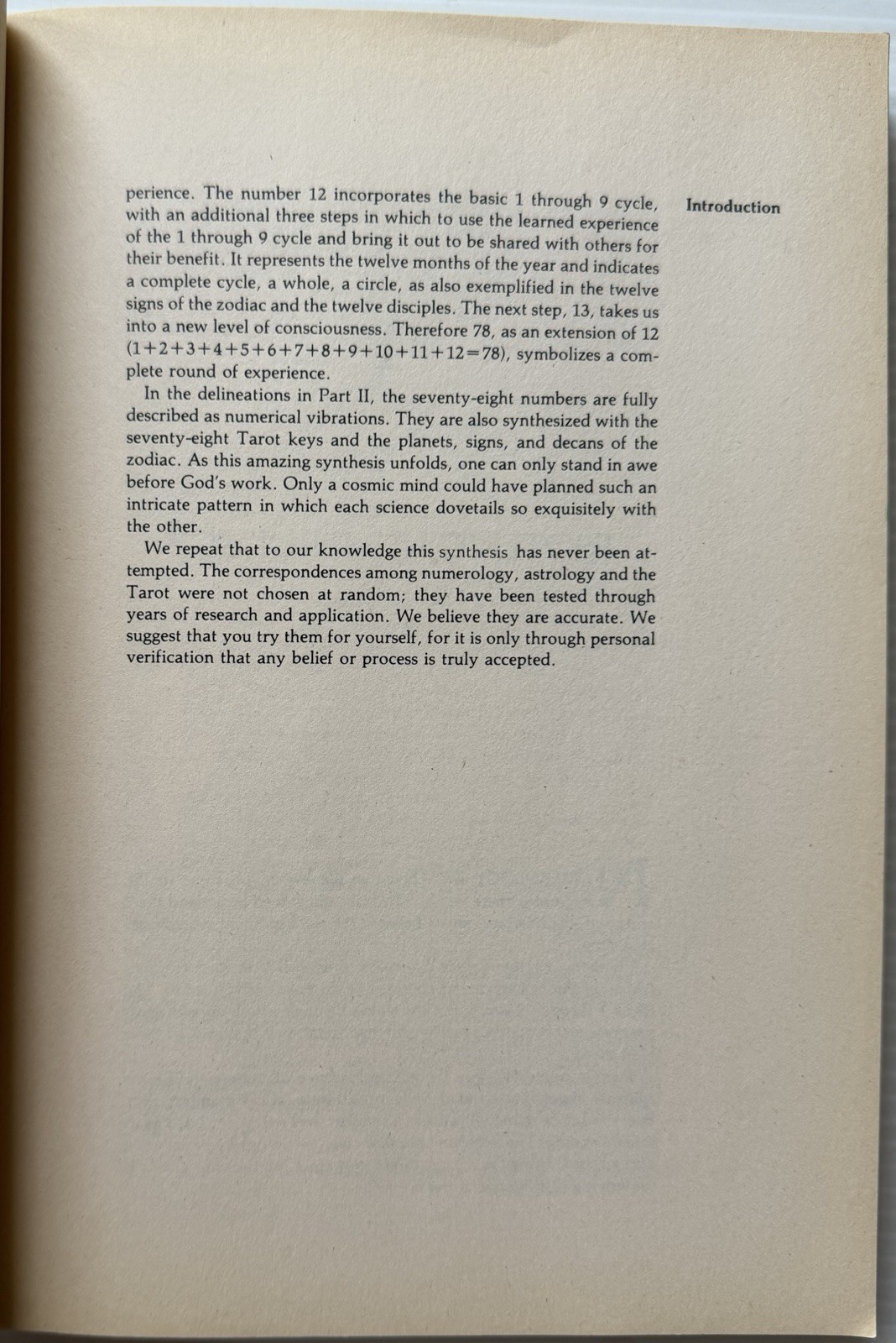 NUMEROLOGY…DIVINE TRIANGLE [Astrology & Tarot] Javane & Bunker 1983 Softcover