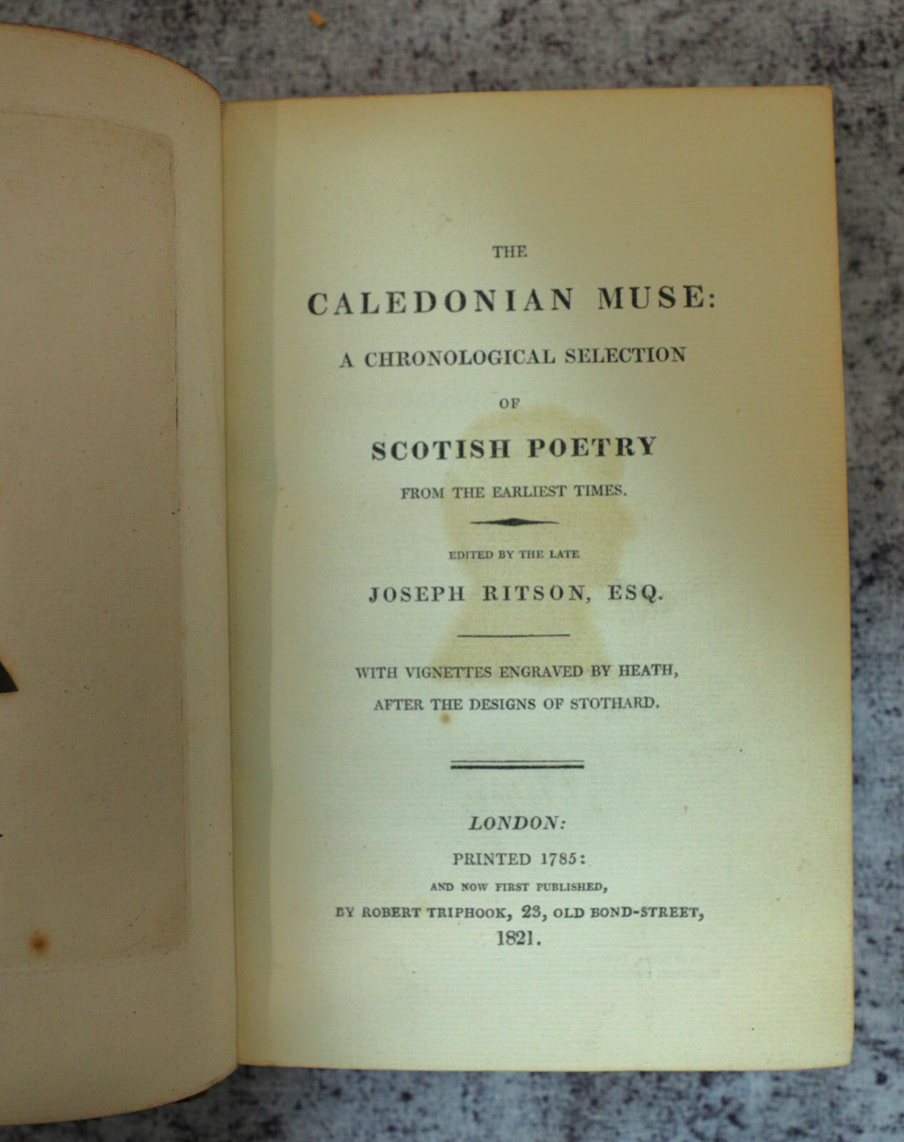 [Sh12] Fine Binding signed Hayday 1821, Caledonian Muse Scottish Poetry J Ritson
