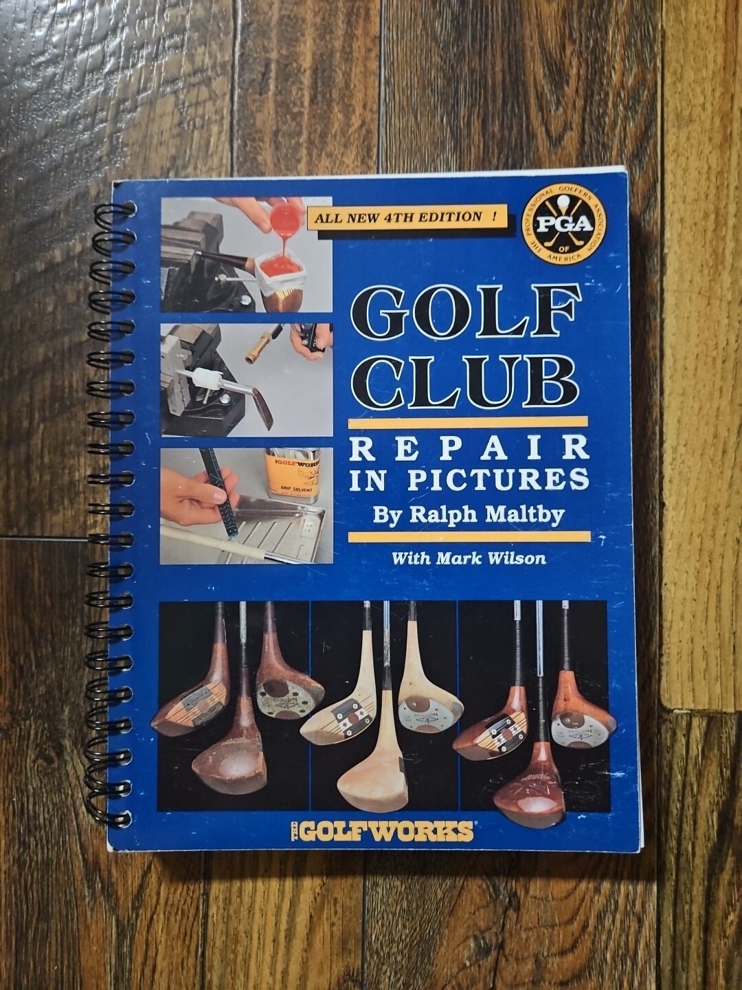 GOLF CLUB REPAIR IN PICTURES BY RALPH MALTBY-338 PAGES-SPIRAL BINDING-PGA