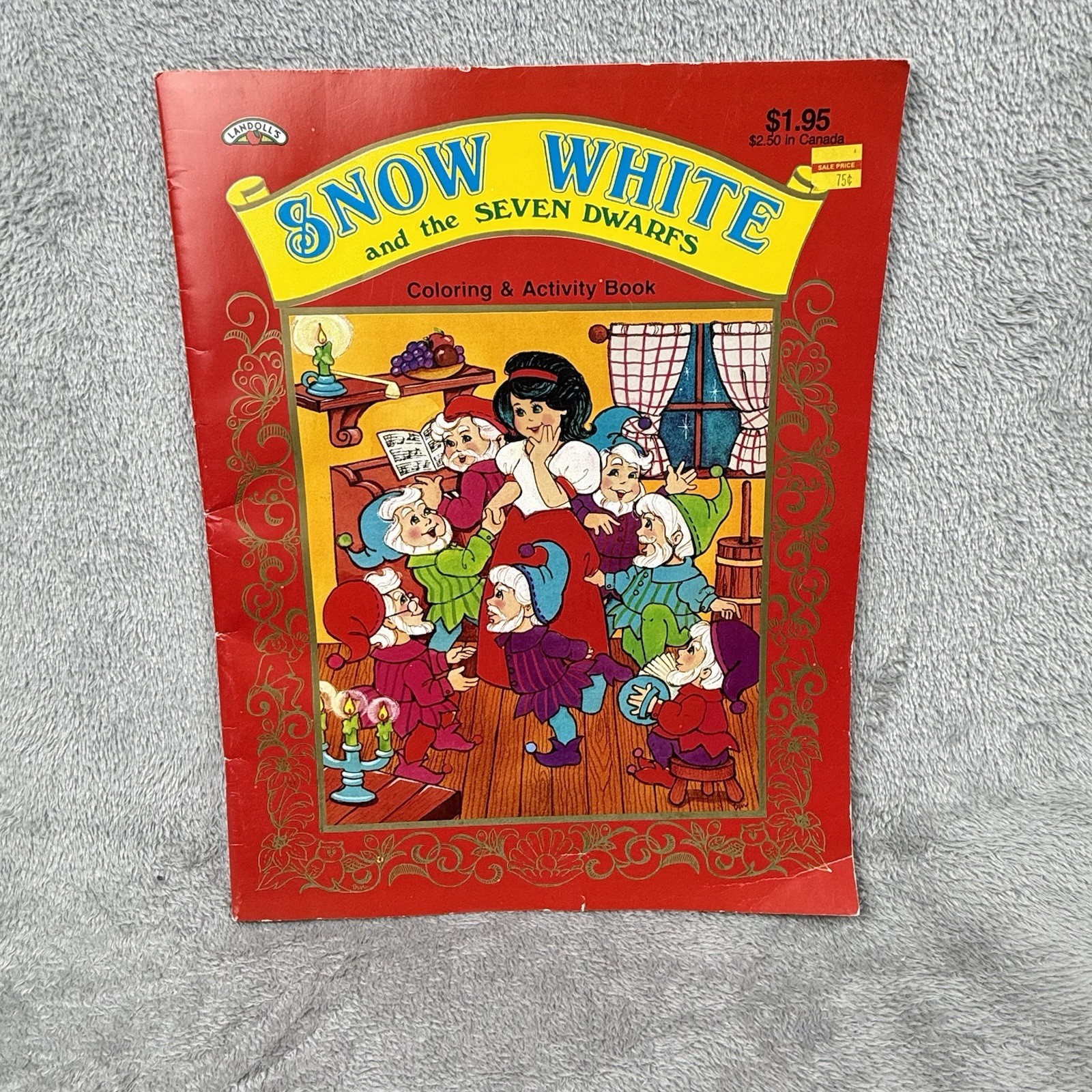 Snow White Vintage 1991 Coloring Book Color Me Fairy Tales 10.5” x 8” USA Made
