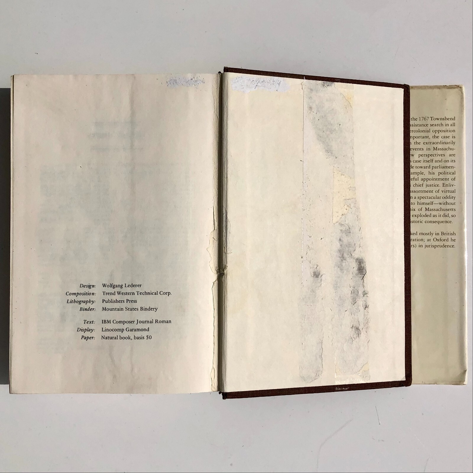 The Writs of Assistance Case by M. H. Smith 1978 Hardcover Law 0520033493 AS IS